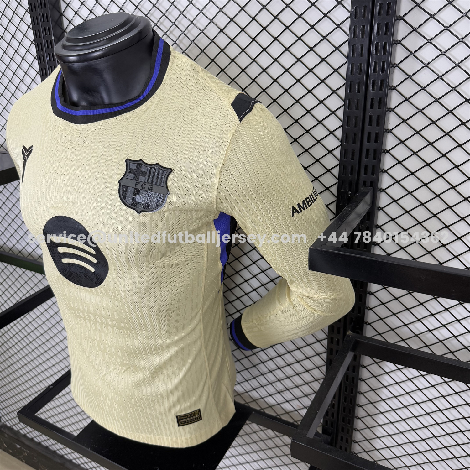 unitedfutballjersey-Barcelona 25-26 Away Long Sleeves Jersey - Player Version