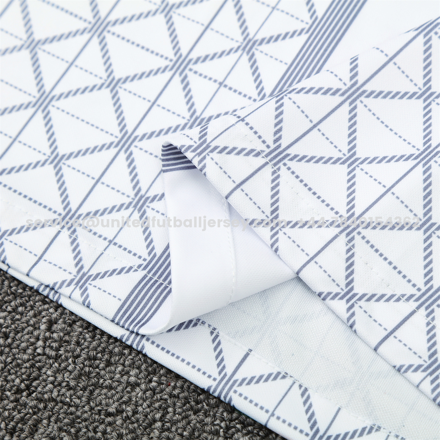 unitedfutballjersey-Paris Saint-Germain PSG 25-26 Short-Sleeve Training Set - White Top & Deep Blue Shorts