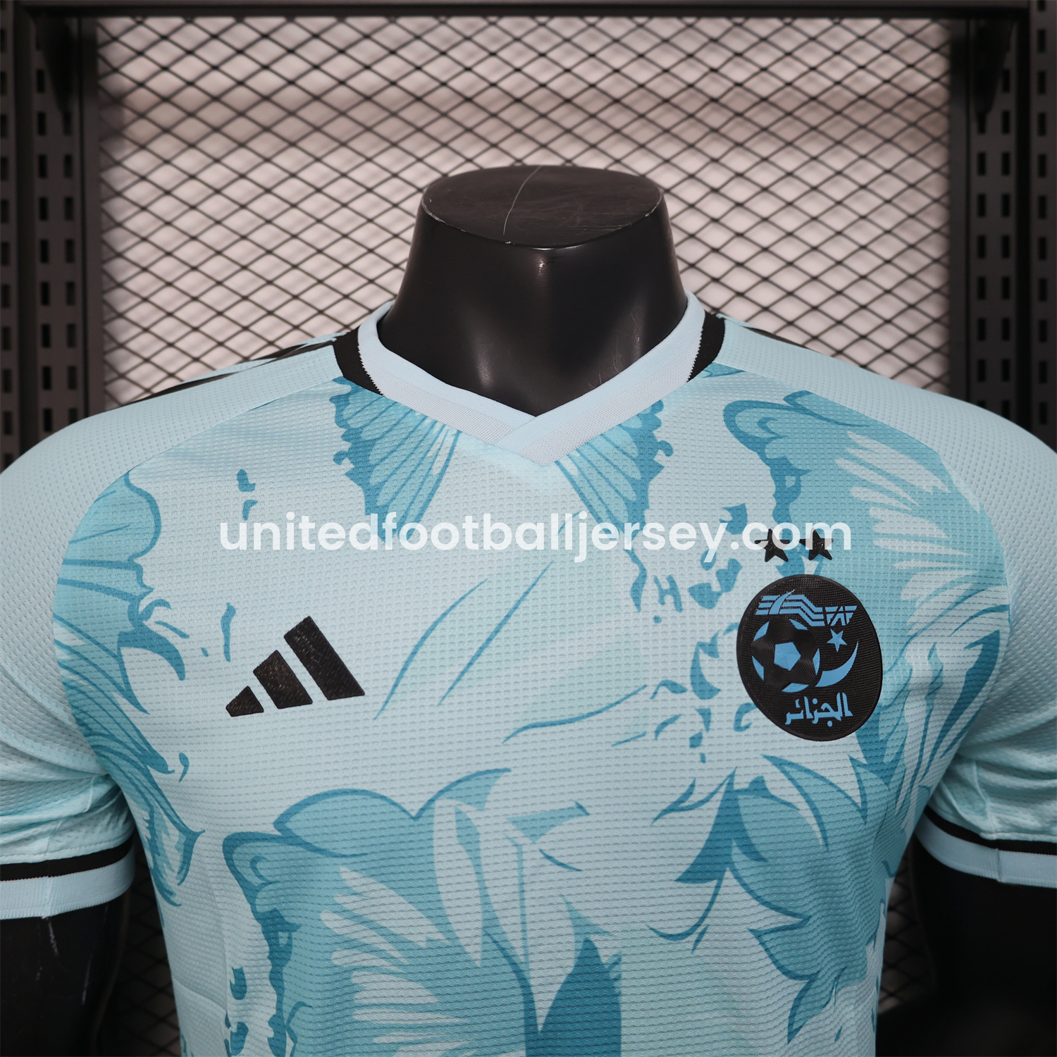 unitedfutballjersey-Algeria 25-26 Light Blue Flower Pattern Special Edition Jersey - Player Version
