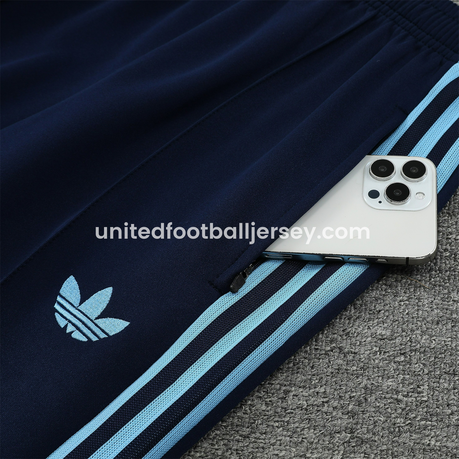 unitedfutballjersey-Argentina 24-25 Throwback Jacket Training Tracksuit - Blue Jackets & Deep Blue Pants