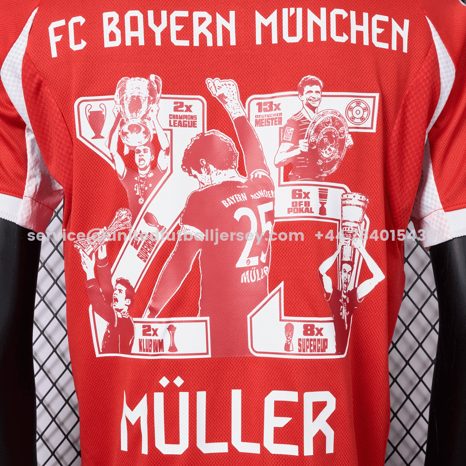 unitedfutballjersey-Bayern Munich 25-26 Home Müller Limited Edition Jersey - Player Version