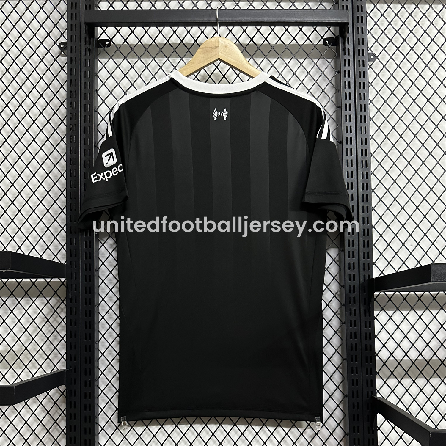 unitedfutballjersey-Liver.pool 25-26 Black Trefoil Goalkeeper Jersey - Fans Version