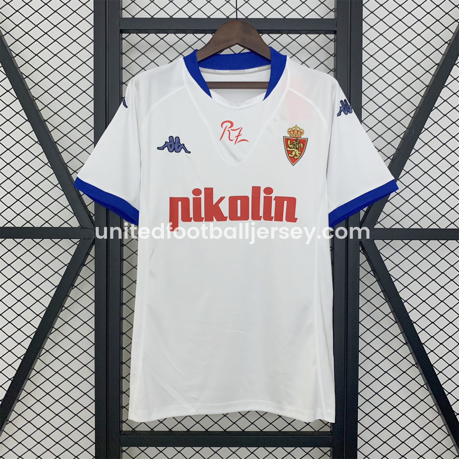unitedfutballjersey-Retro Real Zaragoza 2001-02 Home Jersey