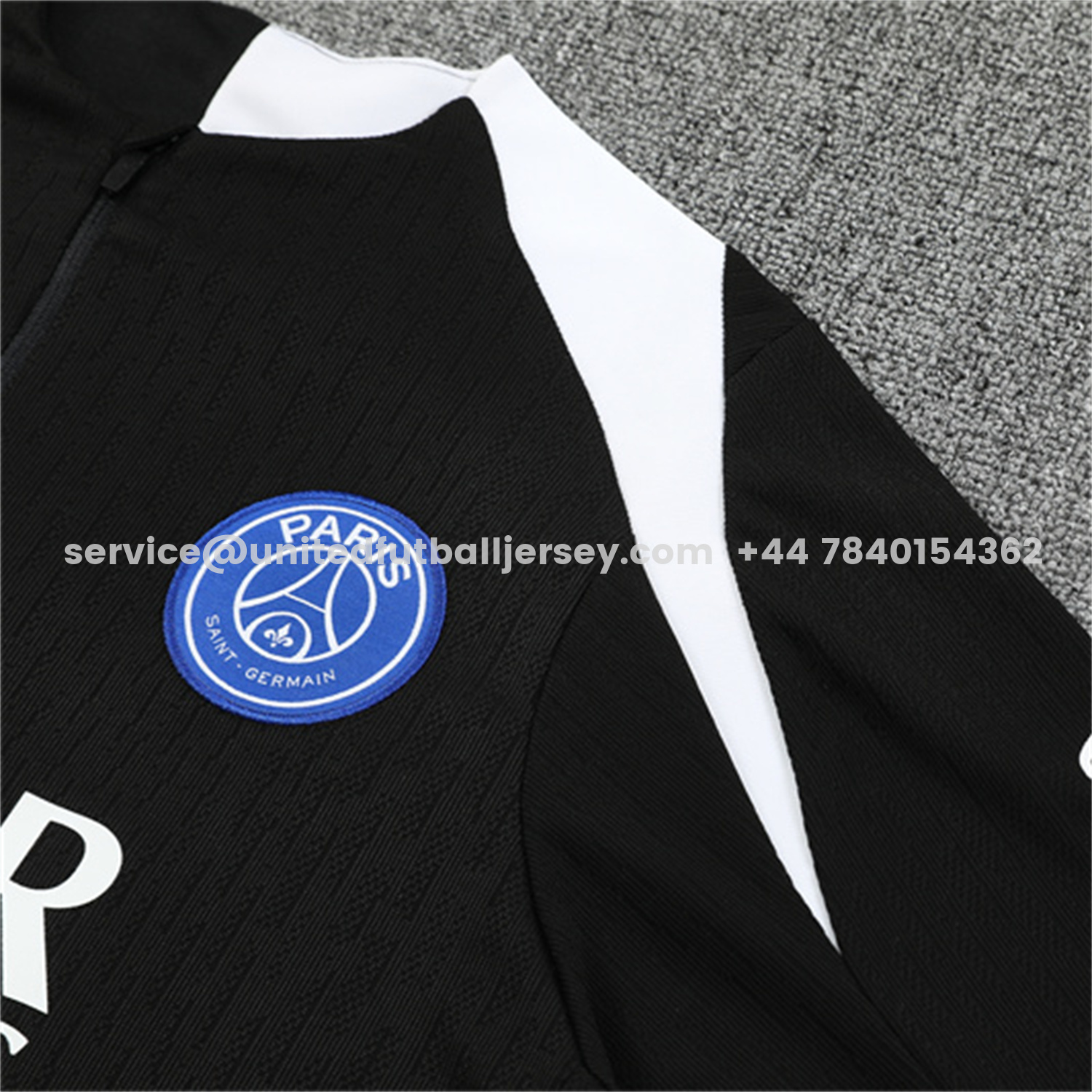 unitedfutballjersey-Paris Saint-Germain PSG 25-26 Long Sleeve Training Set - Player Version - Black Top and Black Pants