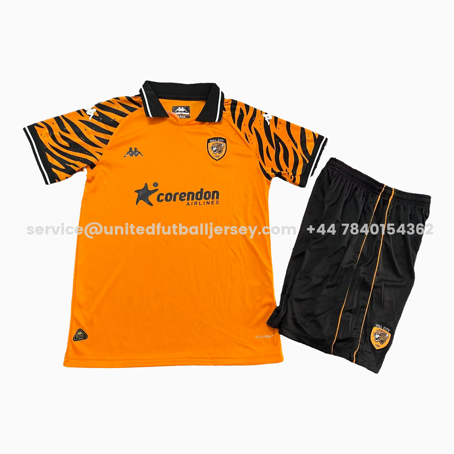 unitedfutballjersey-Hull City 25-26 Home Kids Kit