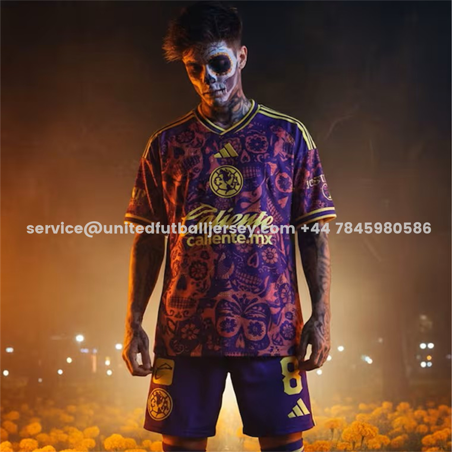 unitedfutballjersey-Club América 25-26 Día de Muertos Purple Jersey - Fans Version