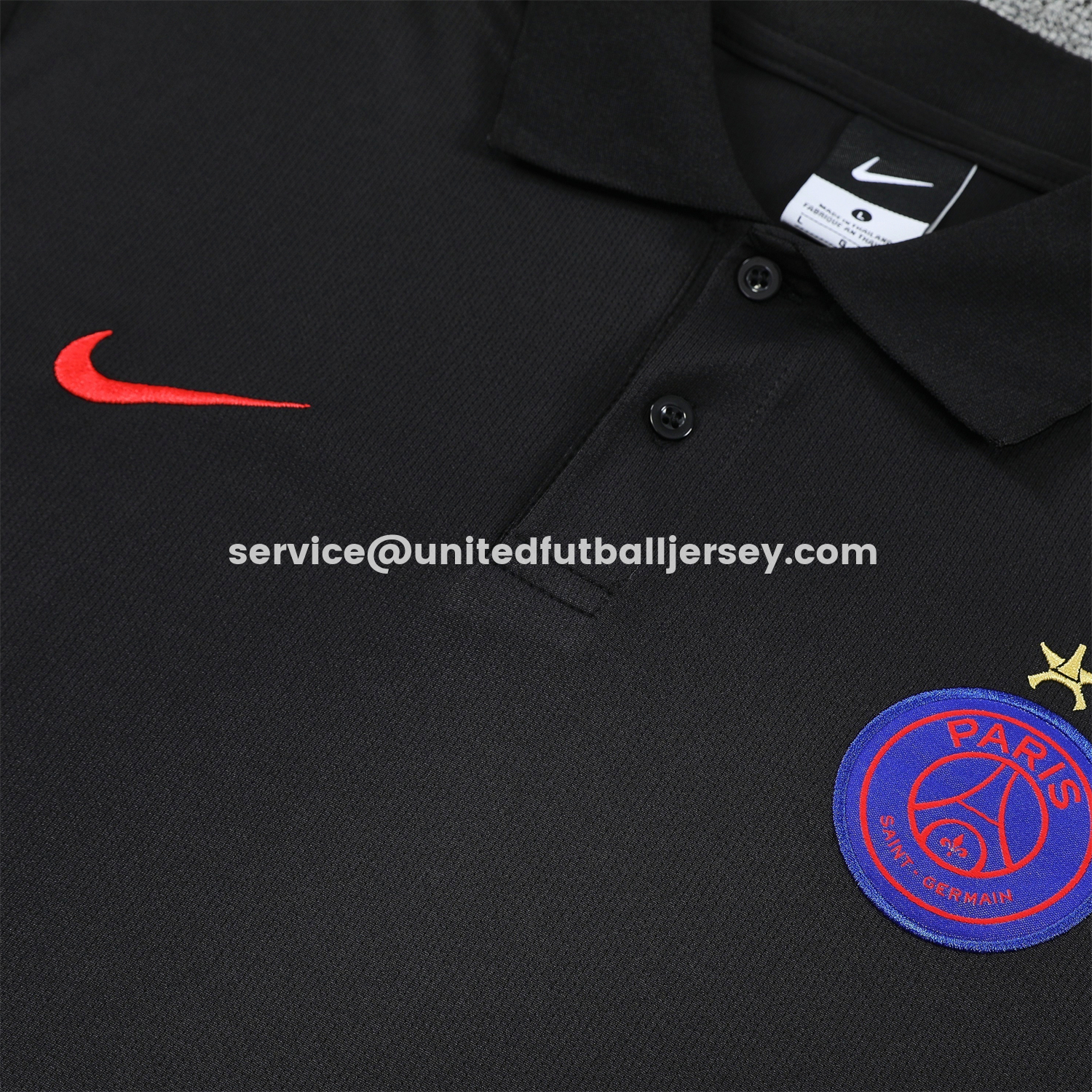 unitedfutballjersey-Paris Saint-Germain PSG 25-26 POLO Short-Sleeve Training Set - Black Top and Pants