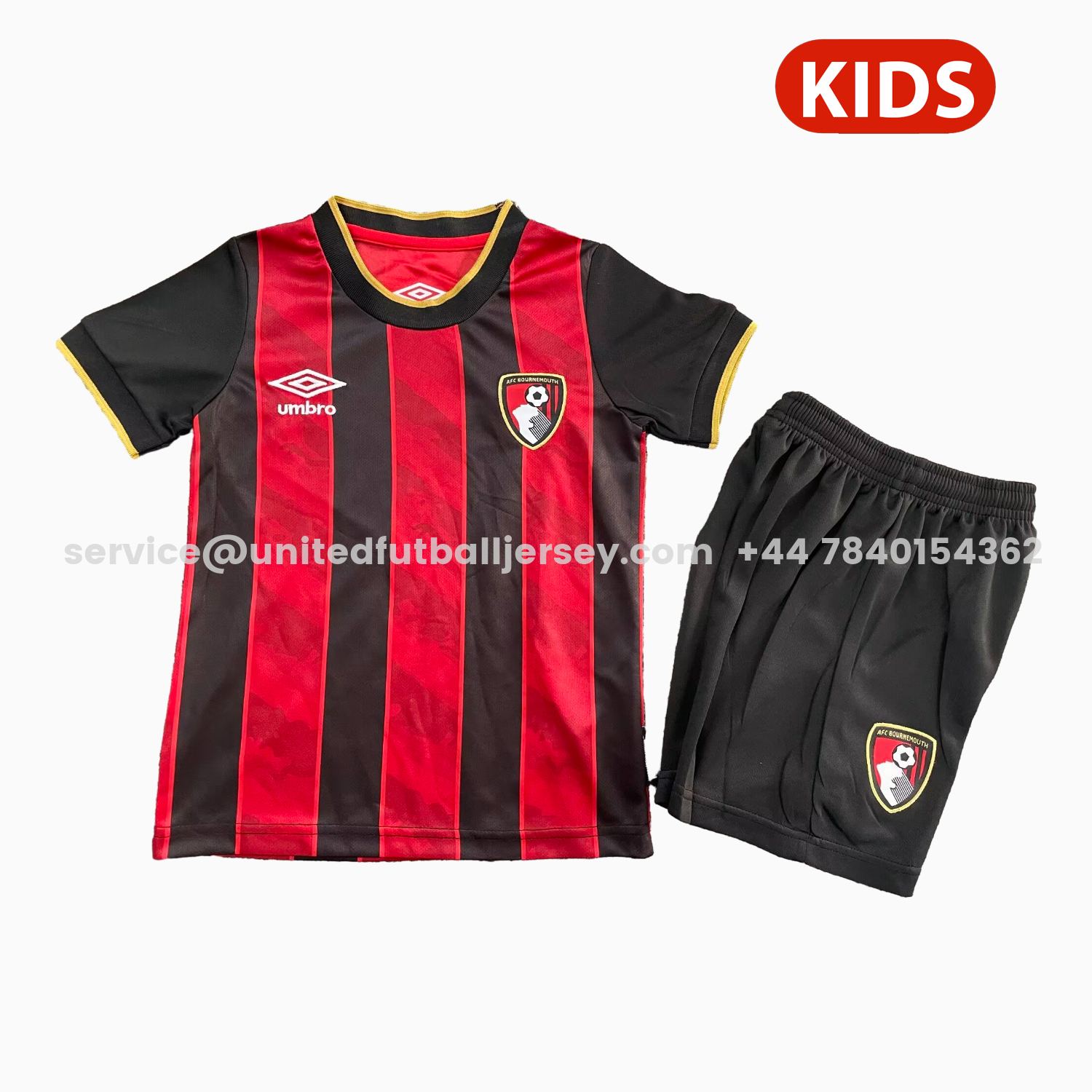 unitedfutballjersey-Bournemouth 25-26 Home Kids Kit