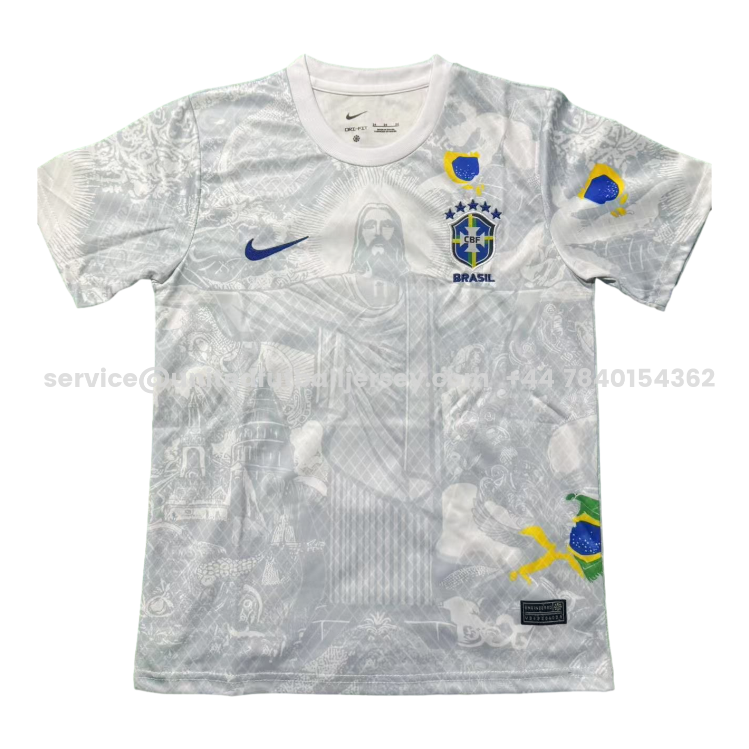 unitedfutballjersey-Brazil 25-26 Jesus White Special Kids Kit