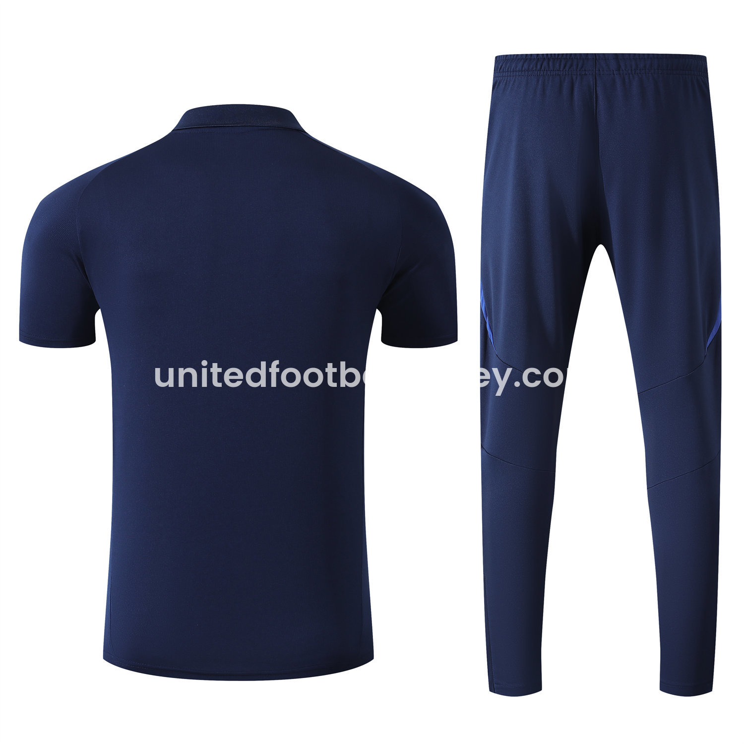 unitedfutballjersey-Al Nassr Riyadh Victory 25-26 POLO Short-Sleeve Training Set - Deep Blue Top and Pants