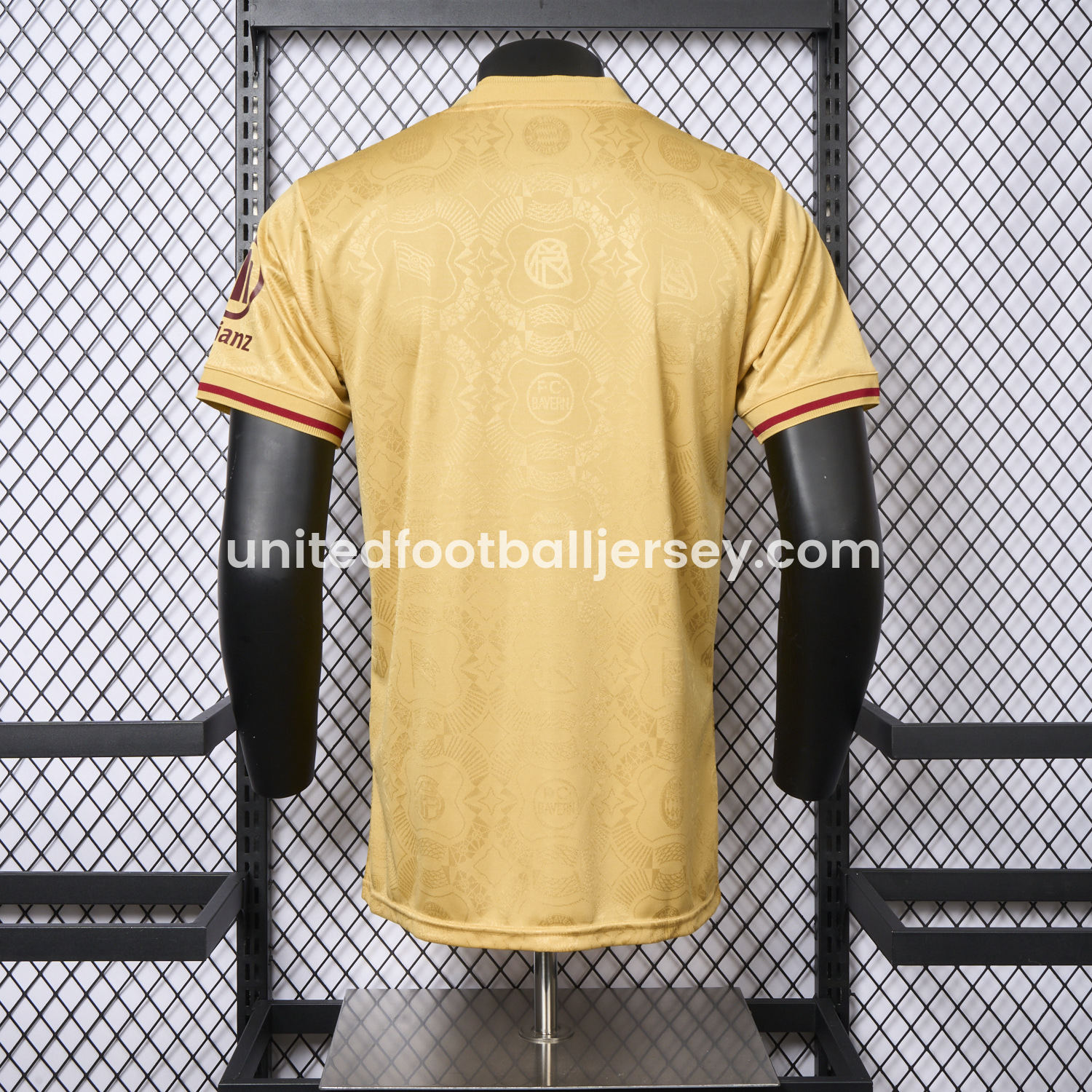 unitedfutballjersey-Bayern Munich 2025 Golden 125th Anniversary Jersey - Player Version