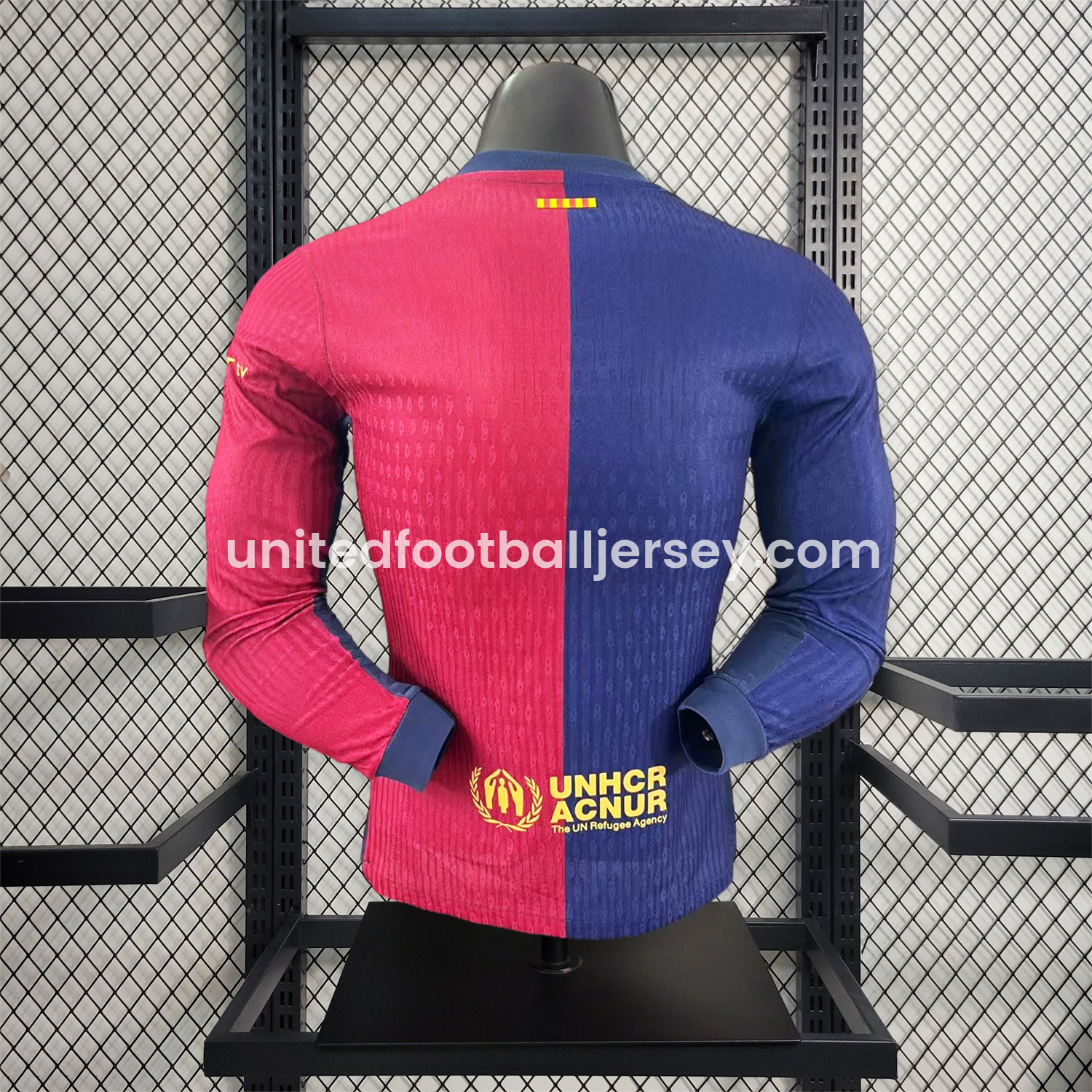 unitedfutballjersey-Barcelona x Travis Scott 24-25 Home Long Sleeves Jersey - Player Version