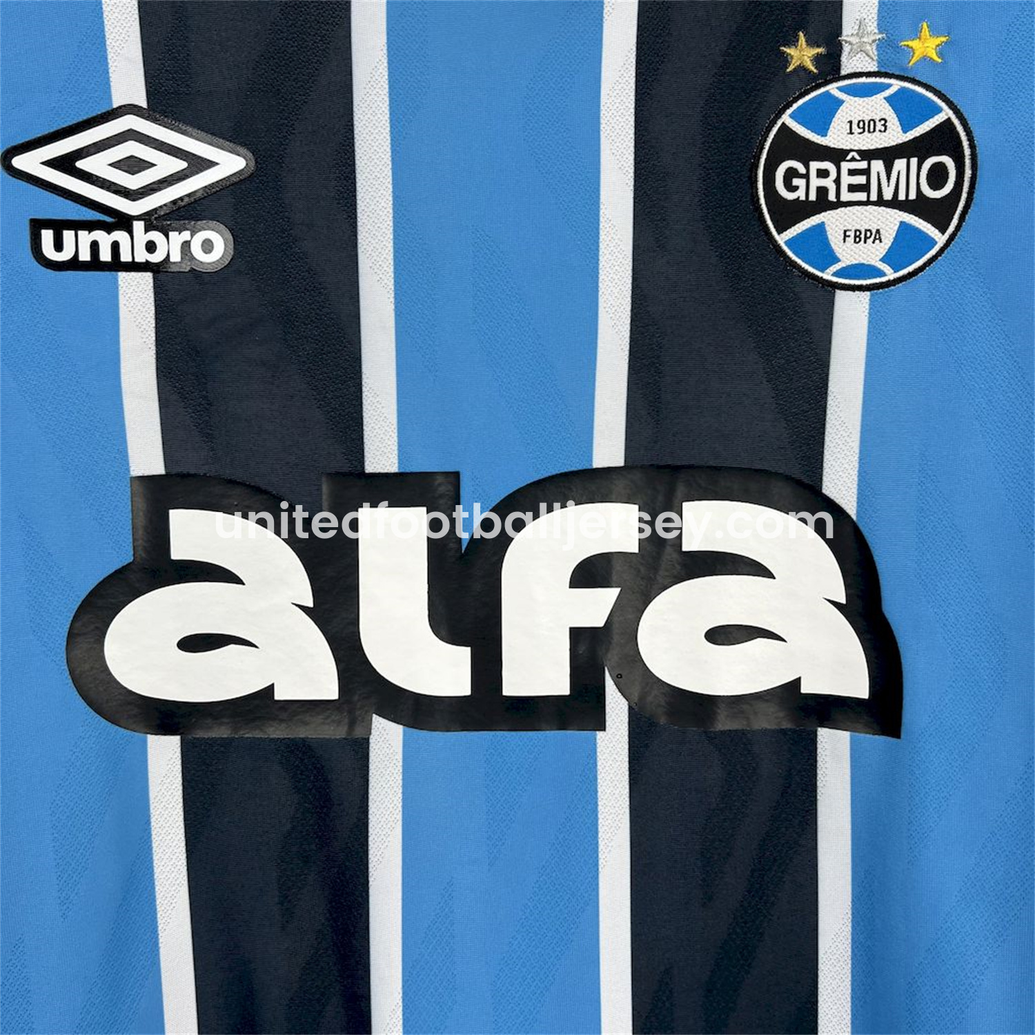 unitedfutballjersey-Gremio 25-26 Home Long Sleeves Jersey with Sponsor - Fans Version