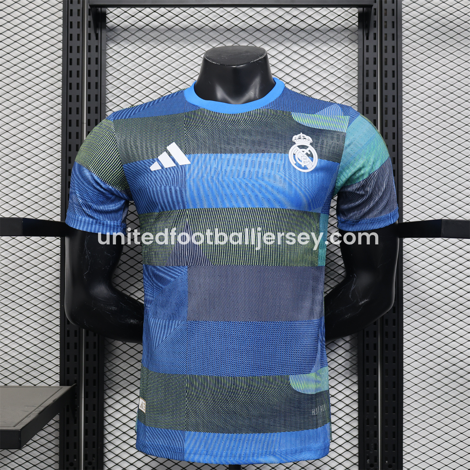 unitedfutballjersey-Real Madrid 25-26 Blue Pre-Match Traning Jersey - Player Version