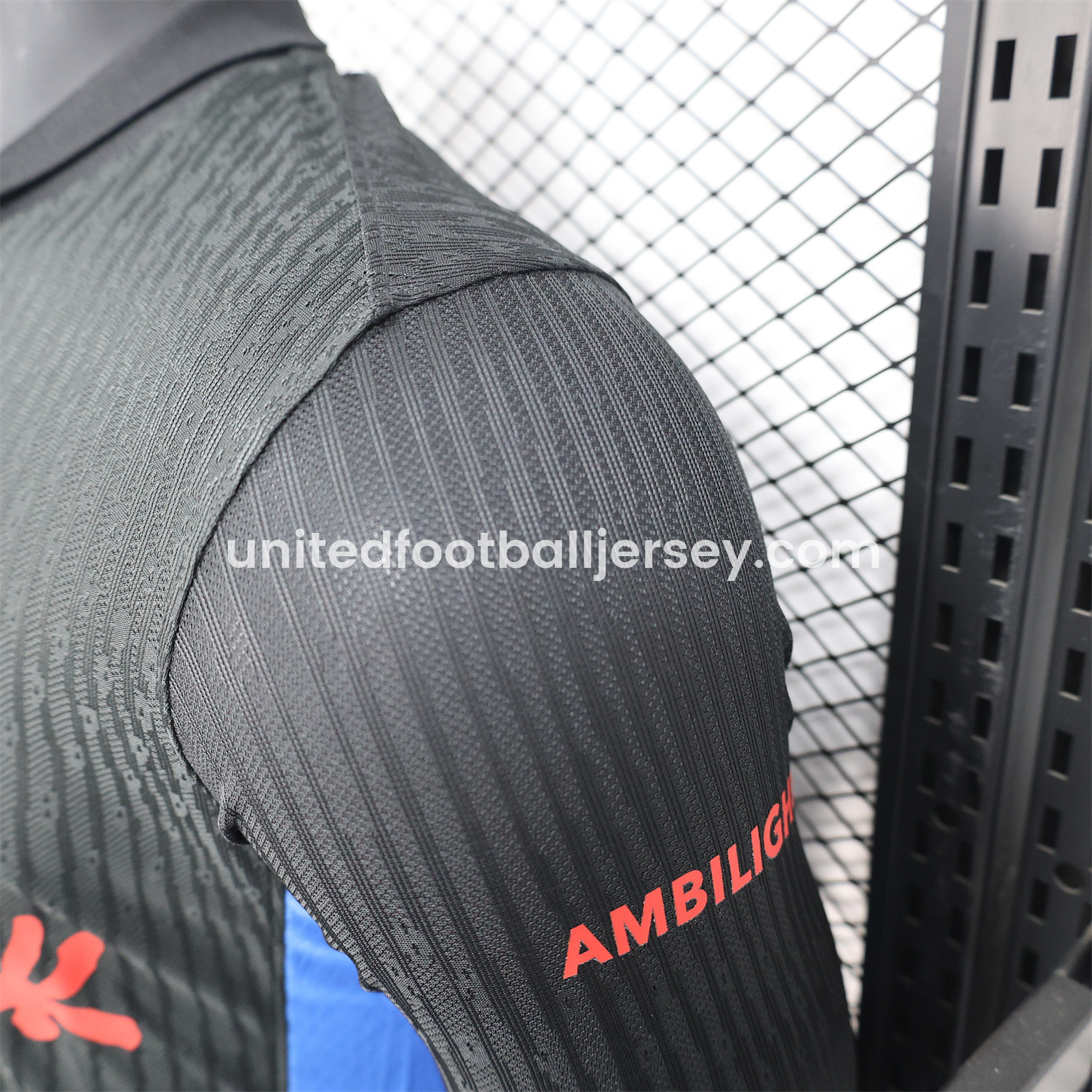 unitedfutballjersey-Barcelona x Travis Scott 24-25 Away Black Long Sleeves Jersey - Player Version