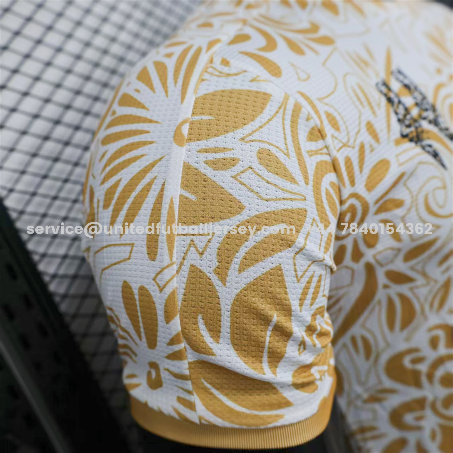 unitedfutballjersey-Club Deportivo Palestino Palestine 25-26 Yellow Flowers White Jersey - Player Version