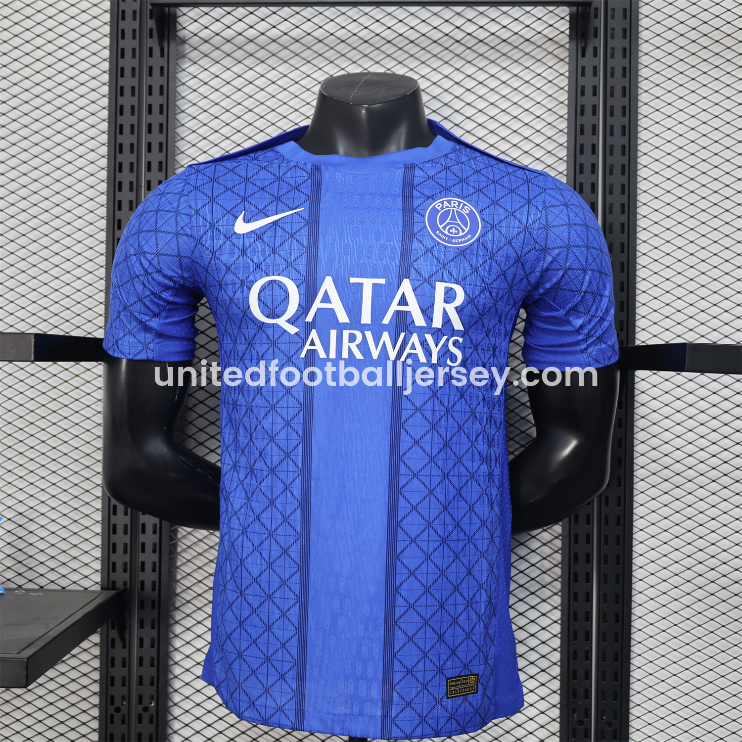 unitedfutballjersey-Paris Saint-Germain PSG 25-26 Blue Pre-Match Training Jersey - Player Version