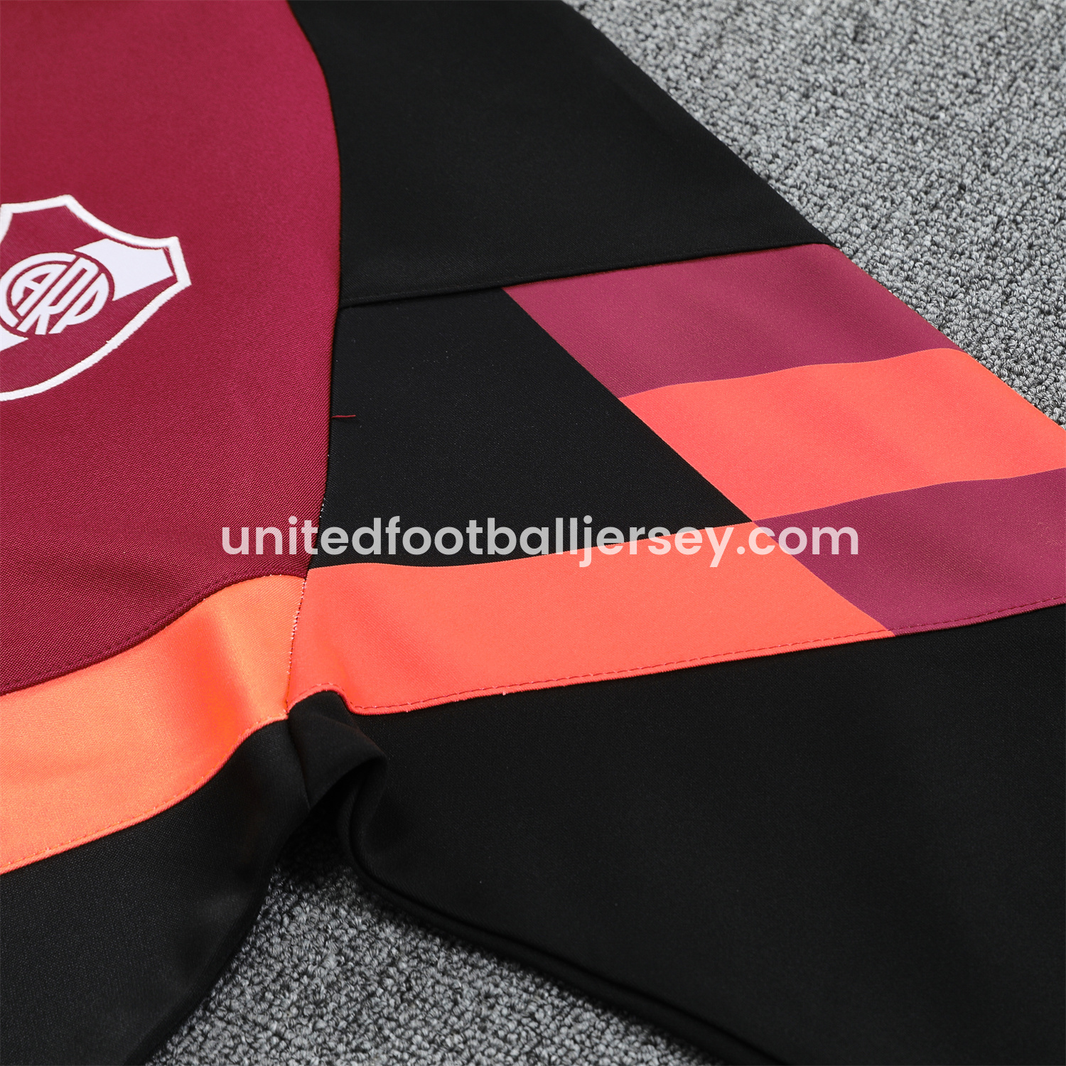 unitedfutballjersey-River Plate 25-26 Terrace Jacket Training Tracksuit - Deep Red Jackets & Black Pants