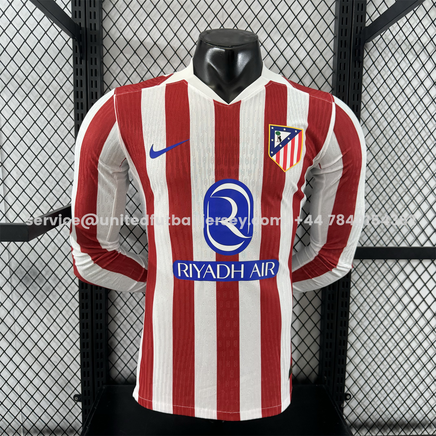 unitedfutballjersey-Atletico Madrid 25-26 Home Long Sleeves Jersey - Player Version