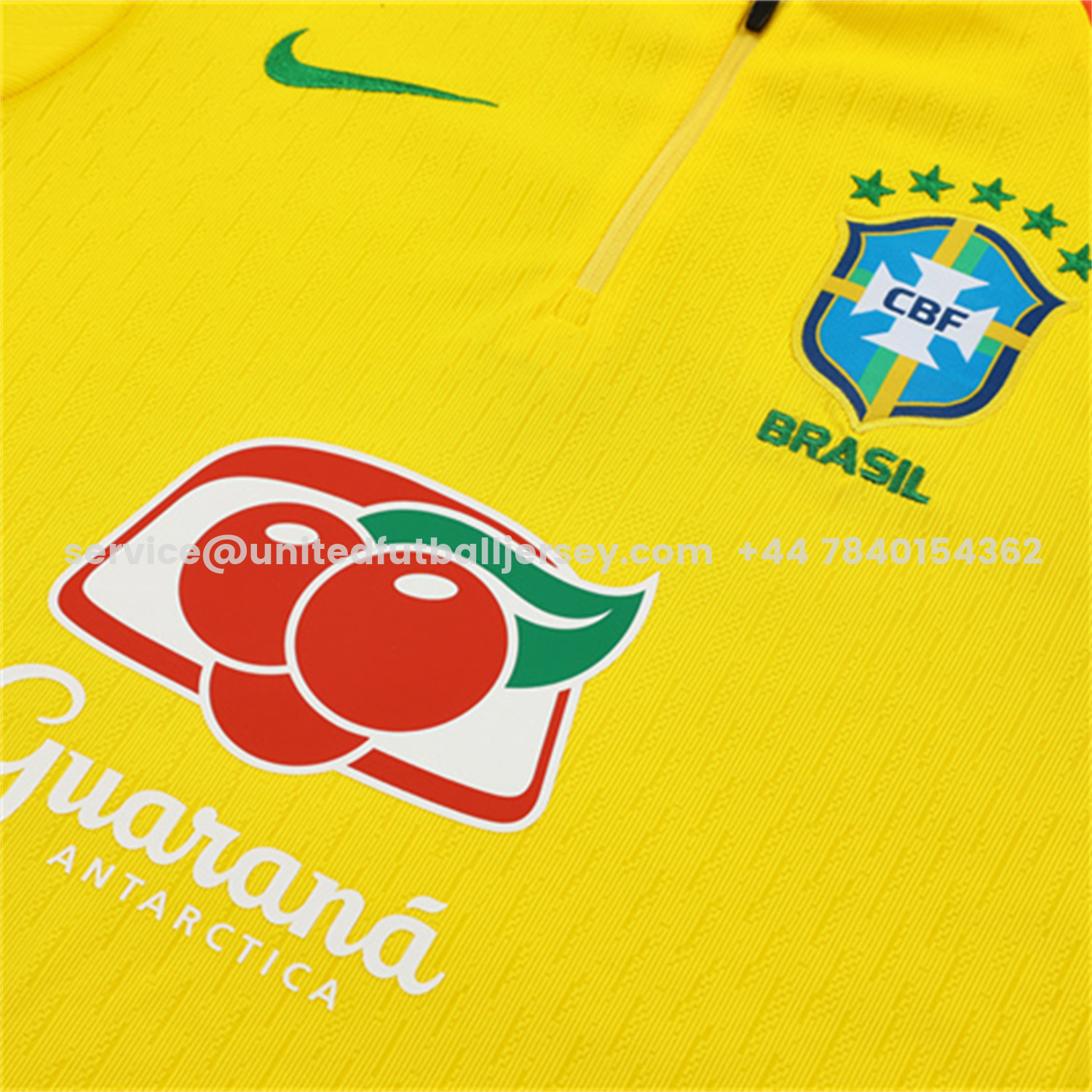 unitedfutballjersey-Brazil 25-26 Long Sleeve Training Set - Player Version - Yellow Top and Black Pants