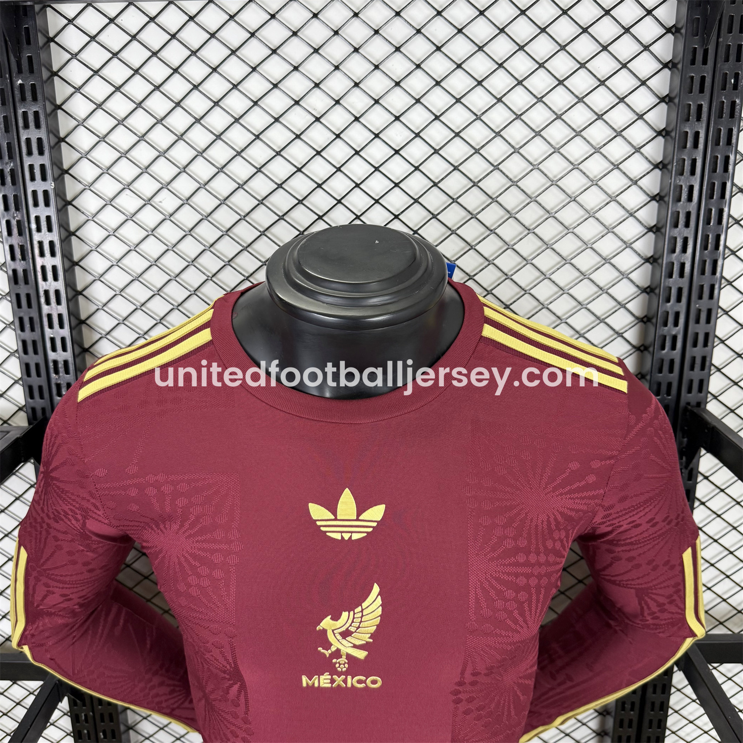 unitedfutballjersey-Mexico 2025 Gold Cup Red Long Sleeves Jersey - Player Version