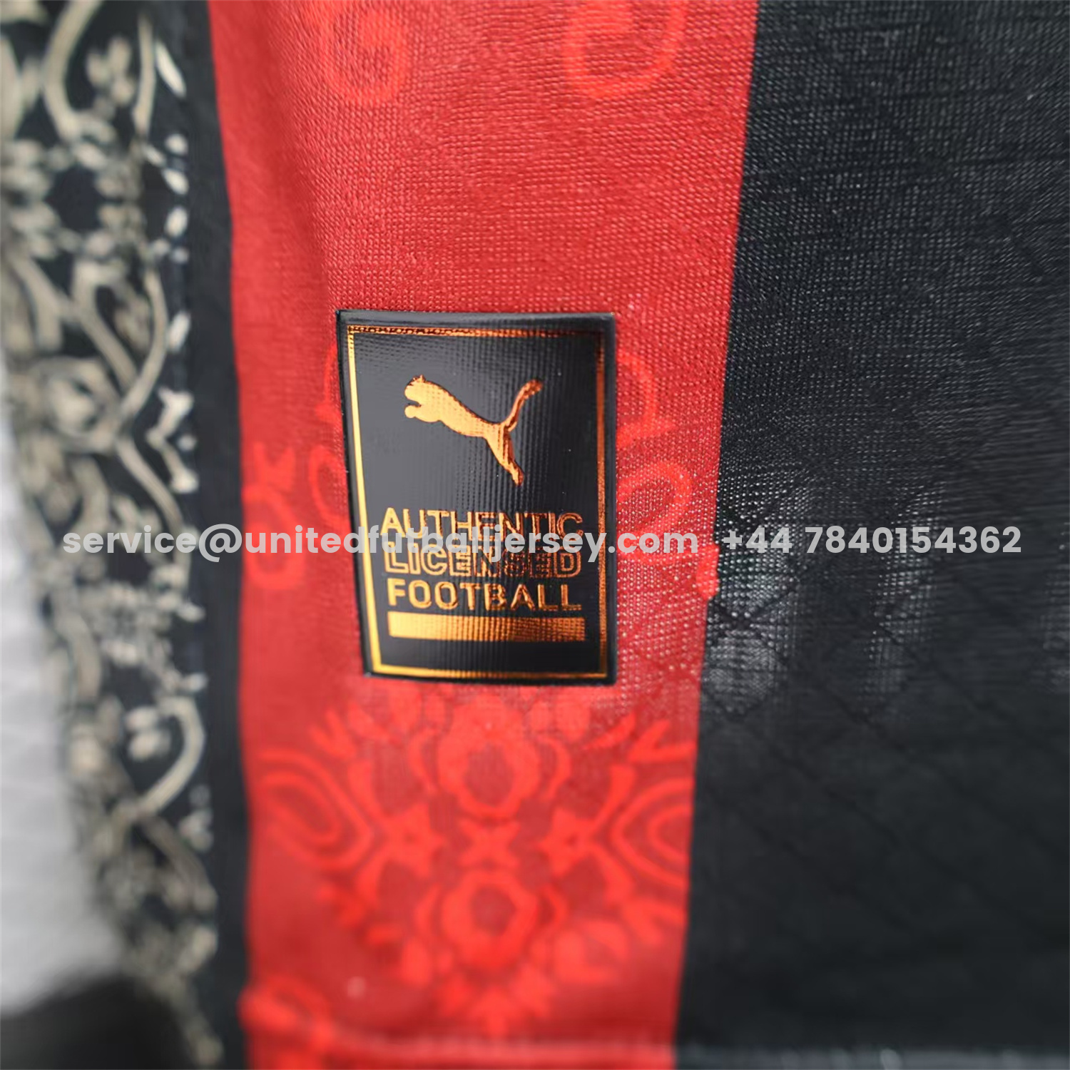 unitedfutballjersey-AC Milan 25-26 Team Name Advertisement Red & Black POLO Special Jersey - Player Version