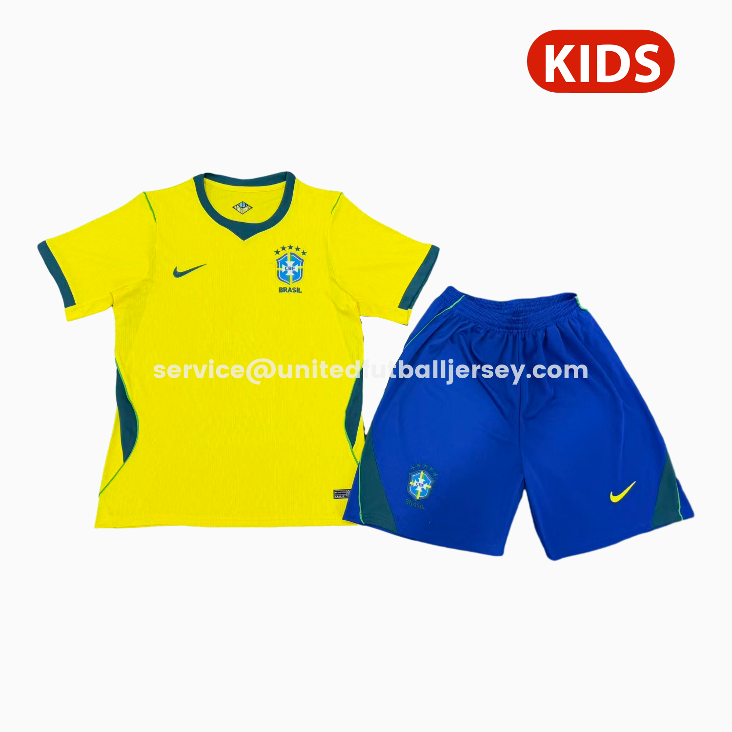 unitedfutballjersey-Brazil 2026 Home Kids Kit