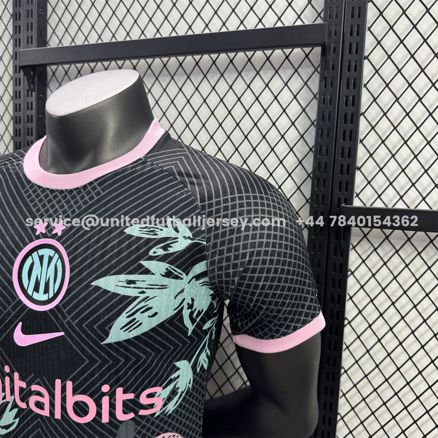 unitedfutballjersey-Inter Milan 25-26 Pink Snake Special Black Jersey - Player Version