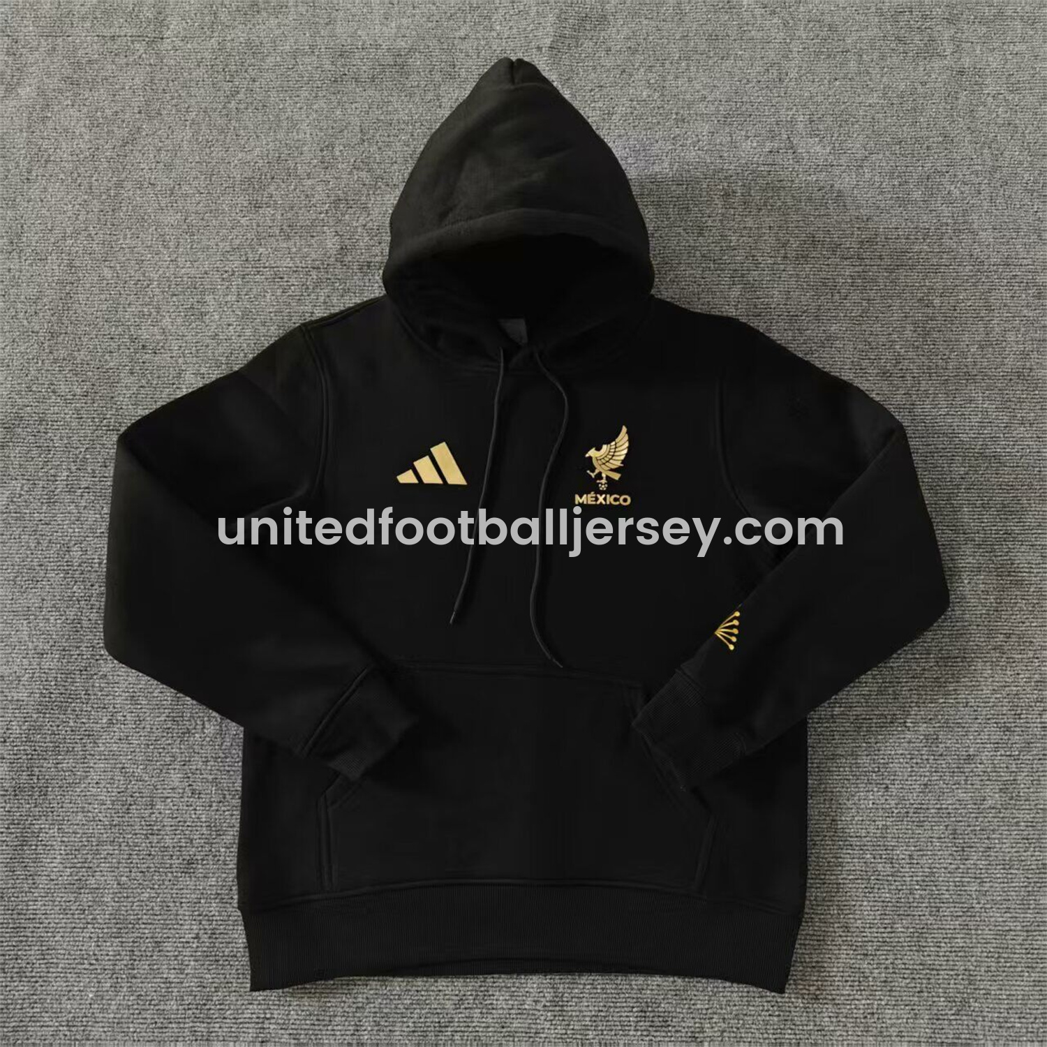 unitedfutballjersey-Mexico 2025 Gold Cup Black Special Edition Unisex Pullover Hoodie