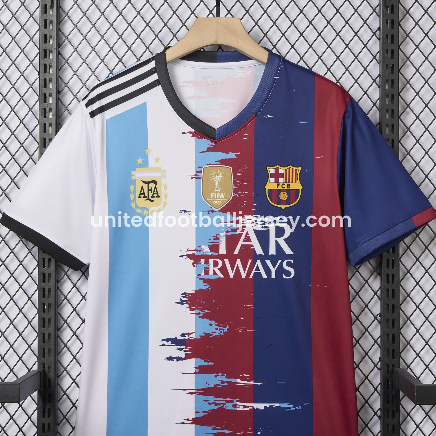 unitedfutballjersey-Messi Argentina & Barcelona Special Jersey - Fans Version