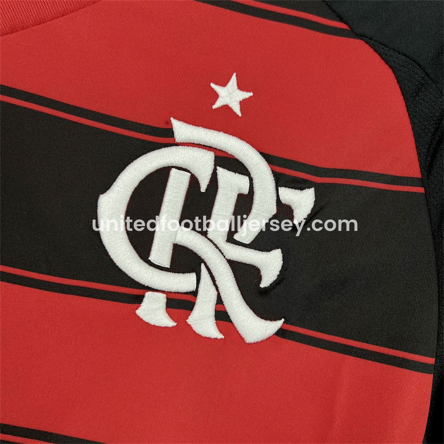 unitedfutballjersey-Flamengo 25-26 Home Unsponsored Long Sleeves Jersey - Fans Version