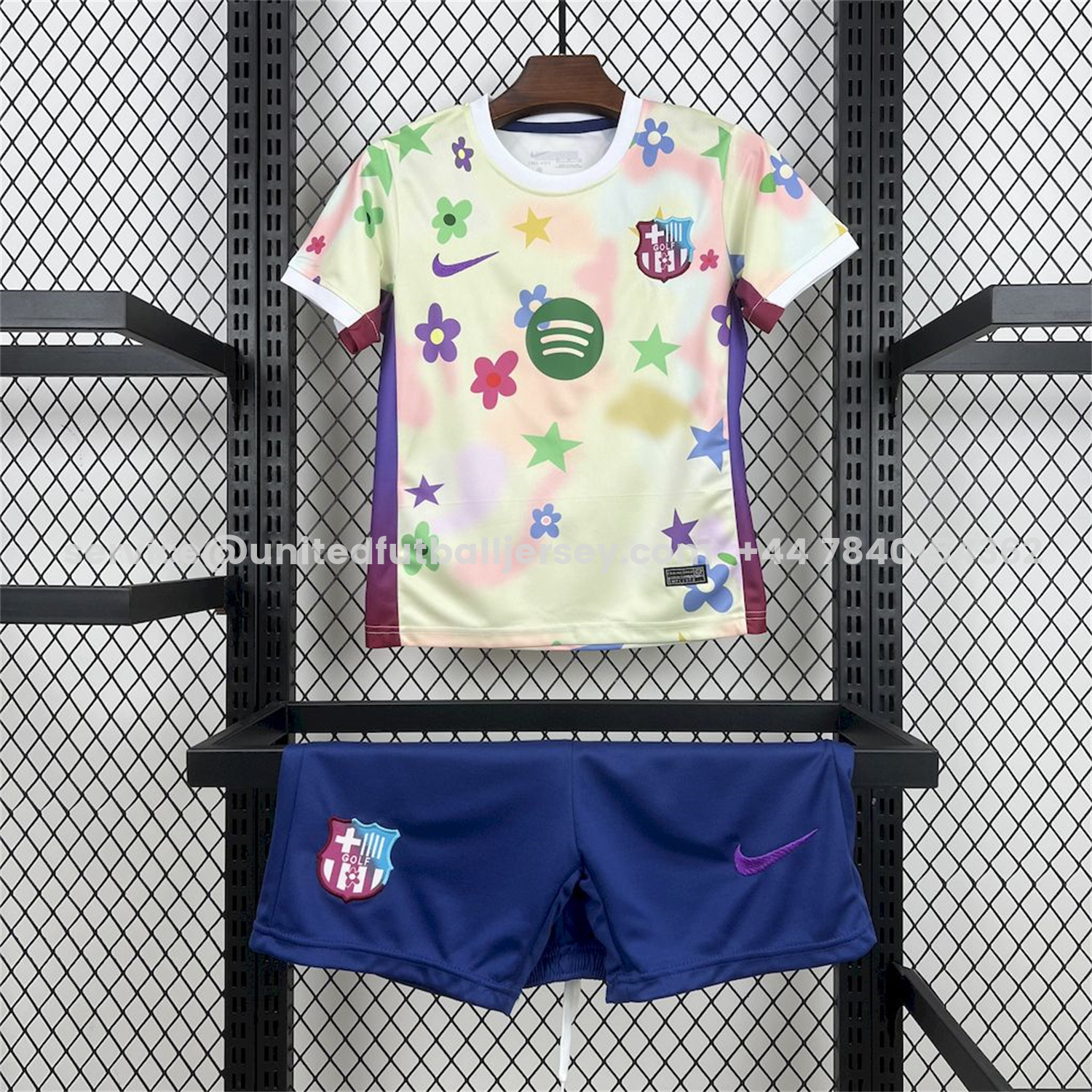 unitedfutballjersey-Barcelona 25-26 Stars And Flowers Pink Special Kids Kit