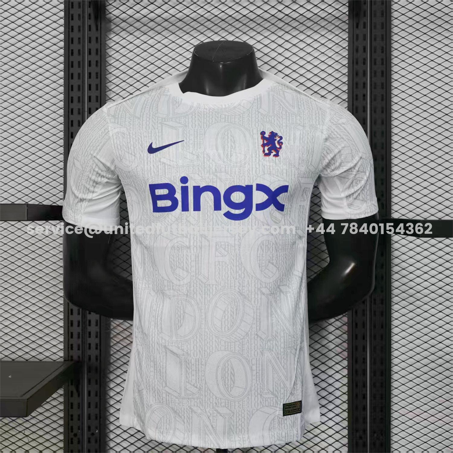 unitedfutballjersey-C.H.E.L.S.E.A 25-26 White Pre-Match Training Jersey - Player Version