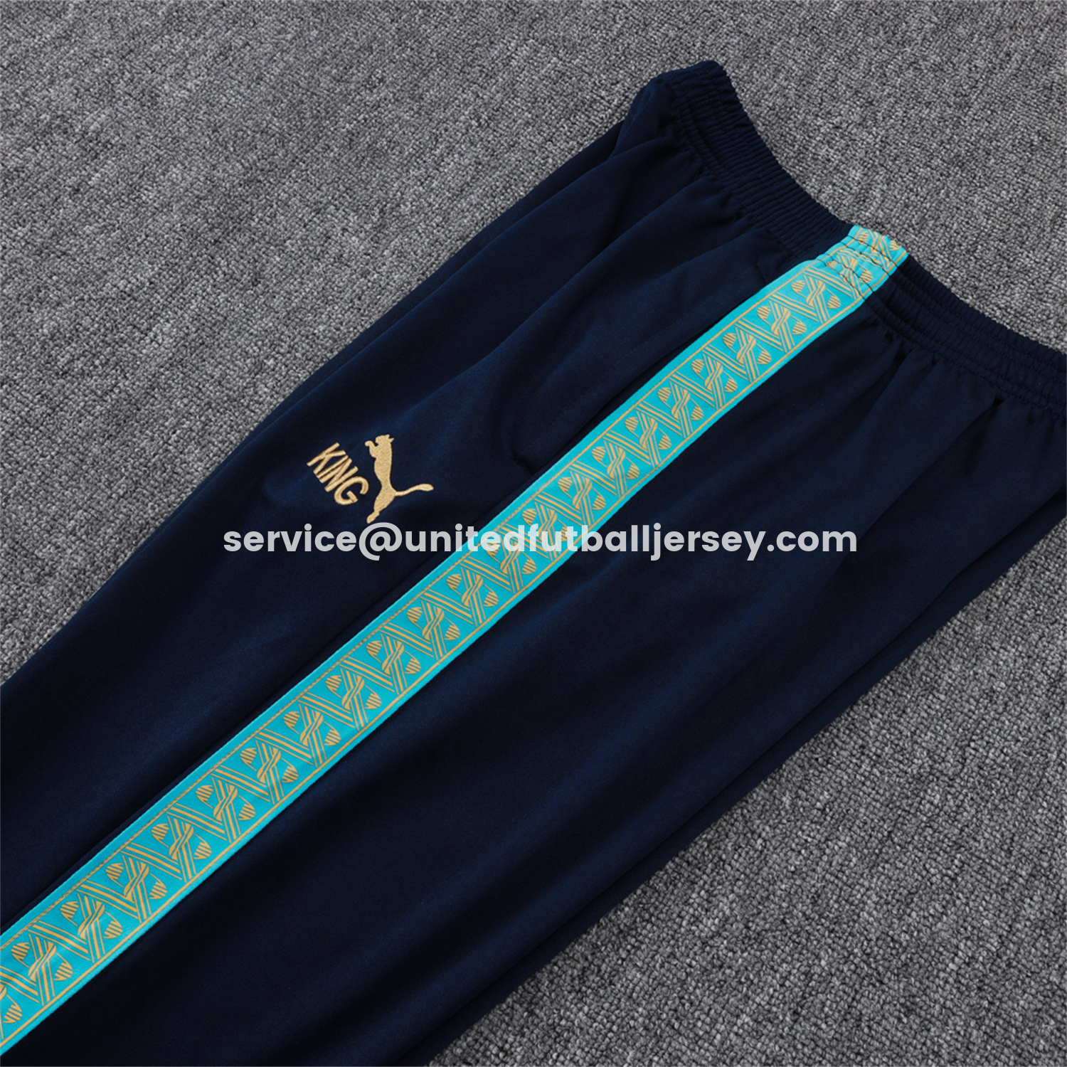 unitedfutballjersey-Marseille 25-26 Long Sleeve Training Set - White Top & Dark Blue Pants