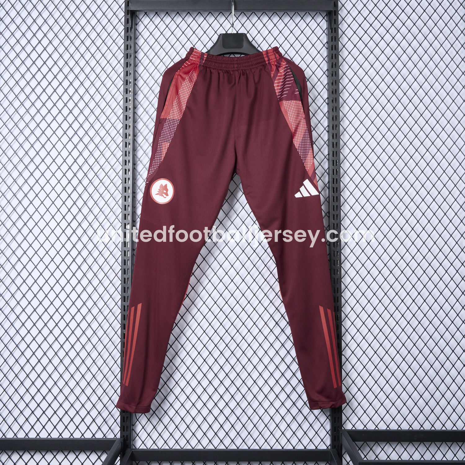 unitedfutballjersey-AS Roma 24-25 Burgundy Training Pants - Player Version