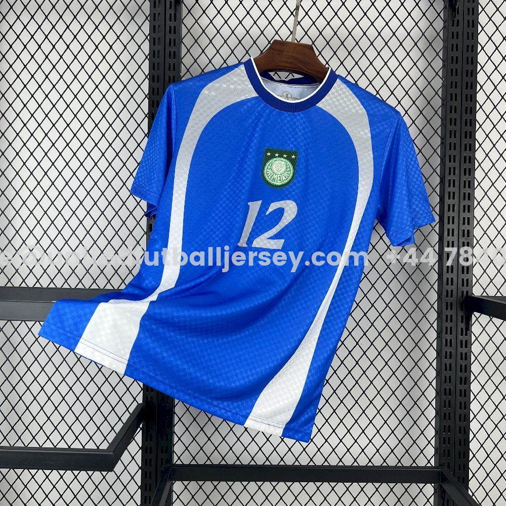 unitedfutballjersey-Retro Palmeiras 1999-00 Marcos 12 Goalkeeper Blue Jersey