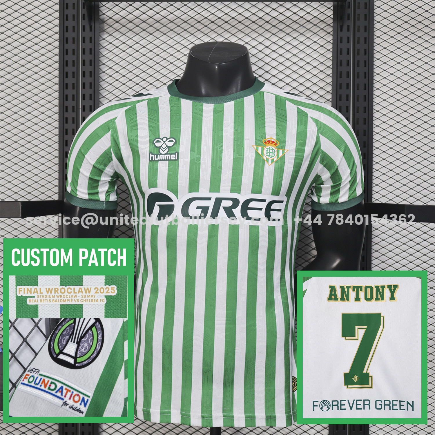 unitedfutballjersey-Real Betis 2025 Conference League Final Special Jersey - Player Version