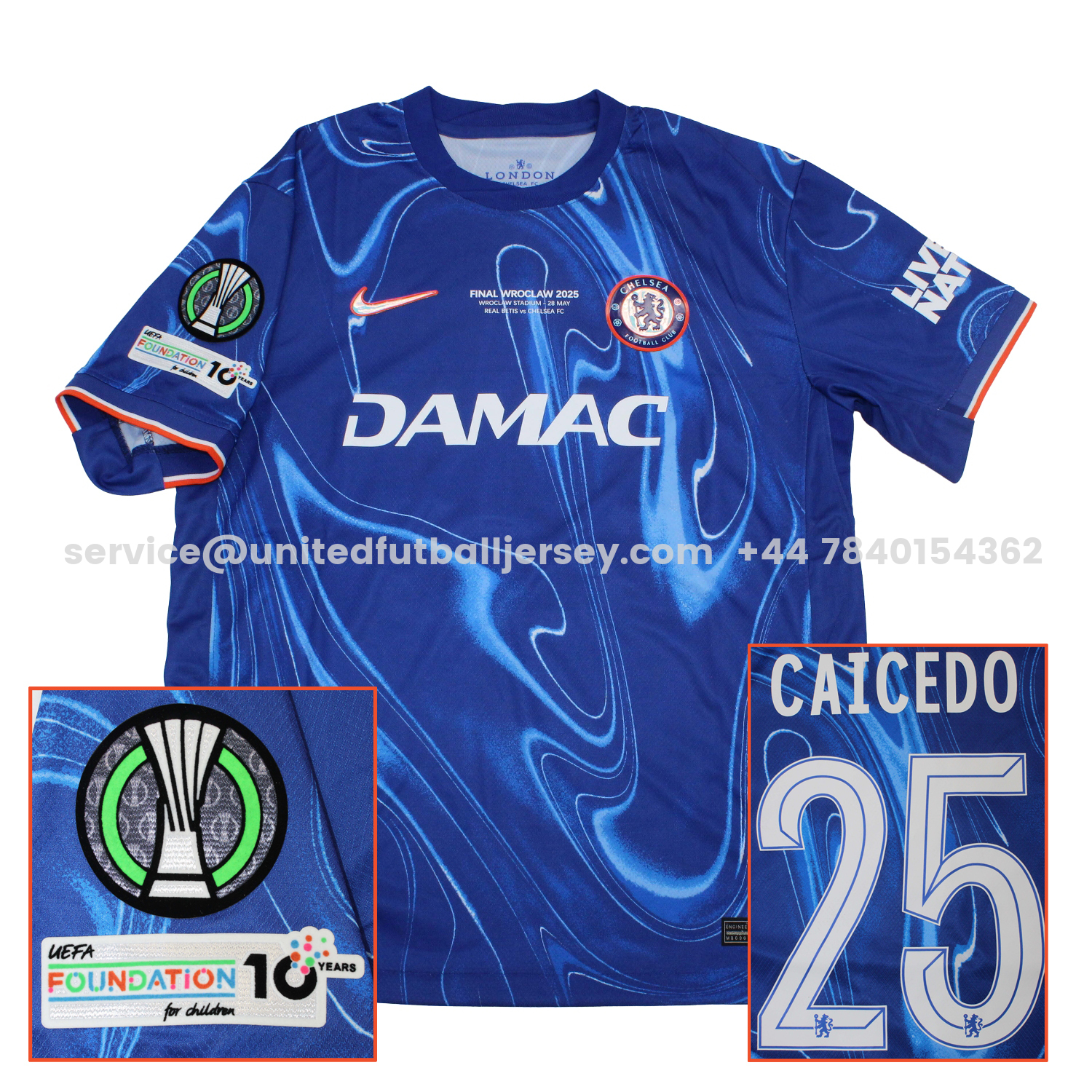 unitedfutballjersey-C.H.E.L.S.E.A 24-25 Conference League Final Home Jersey - Fans Version