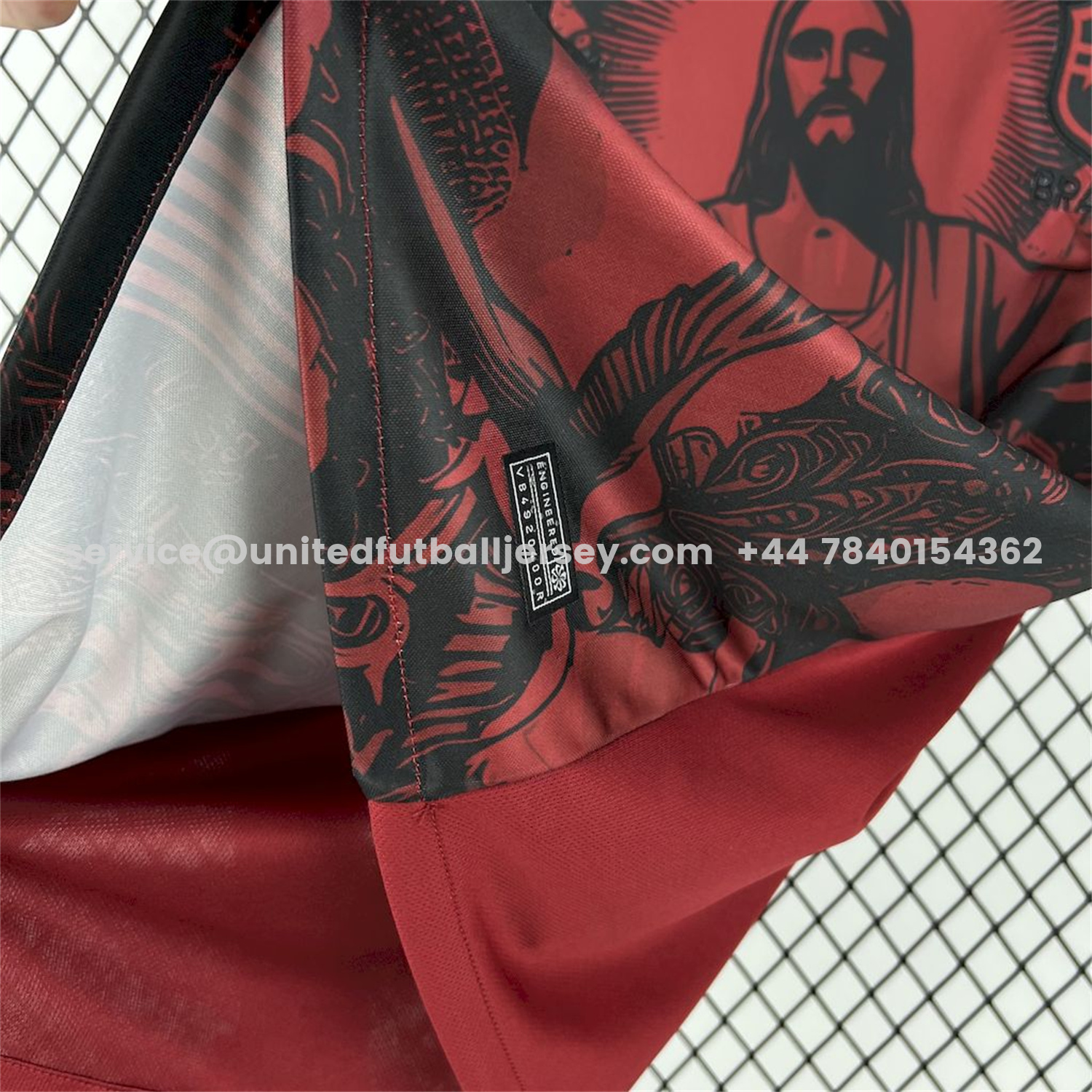unitedfutballjersey-Brazil 25-26 Jordan Black Jesus Statue Red Special Jersey - Fans Version