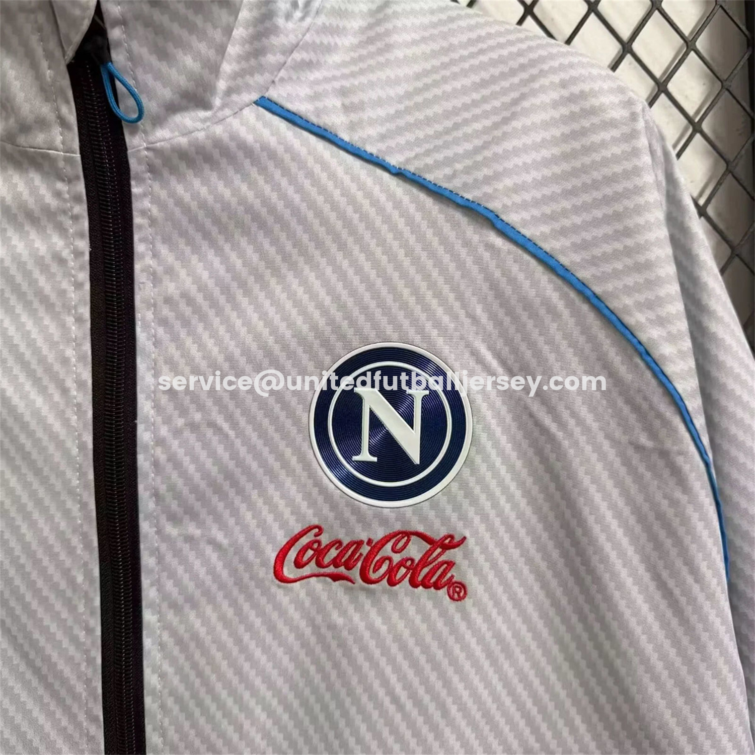 unitedfutballjersey-Napoli 25-26 Windbreaker Jacket - Gray