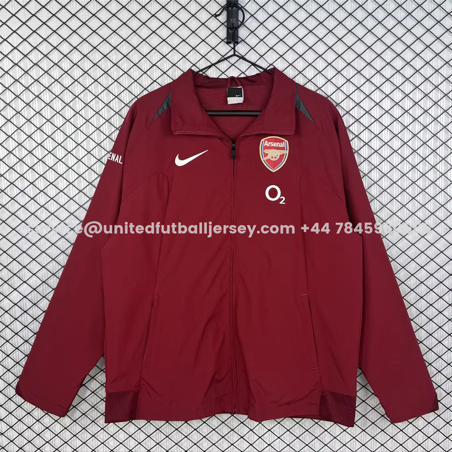 unitedfutballjersey-Retro Arsenal 2005-06 Home Windbreaker Jacket - Red