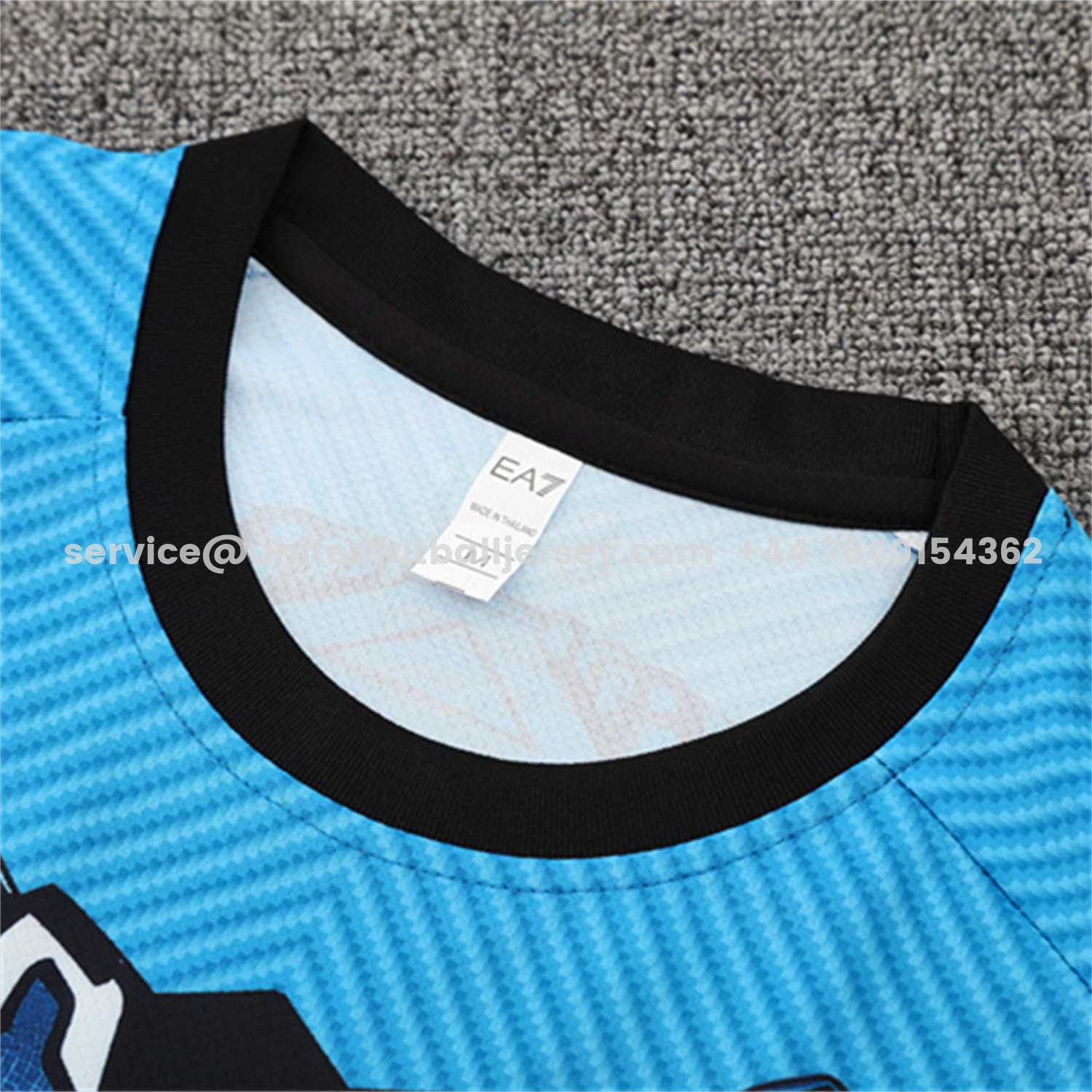 unitedfutballjersey-Napoli 25-26 Short-Sleeve Training Set - Blue Mecha Top & Black Shorts