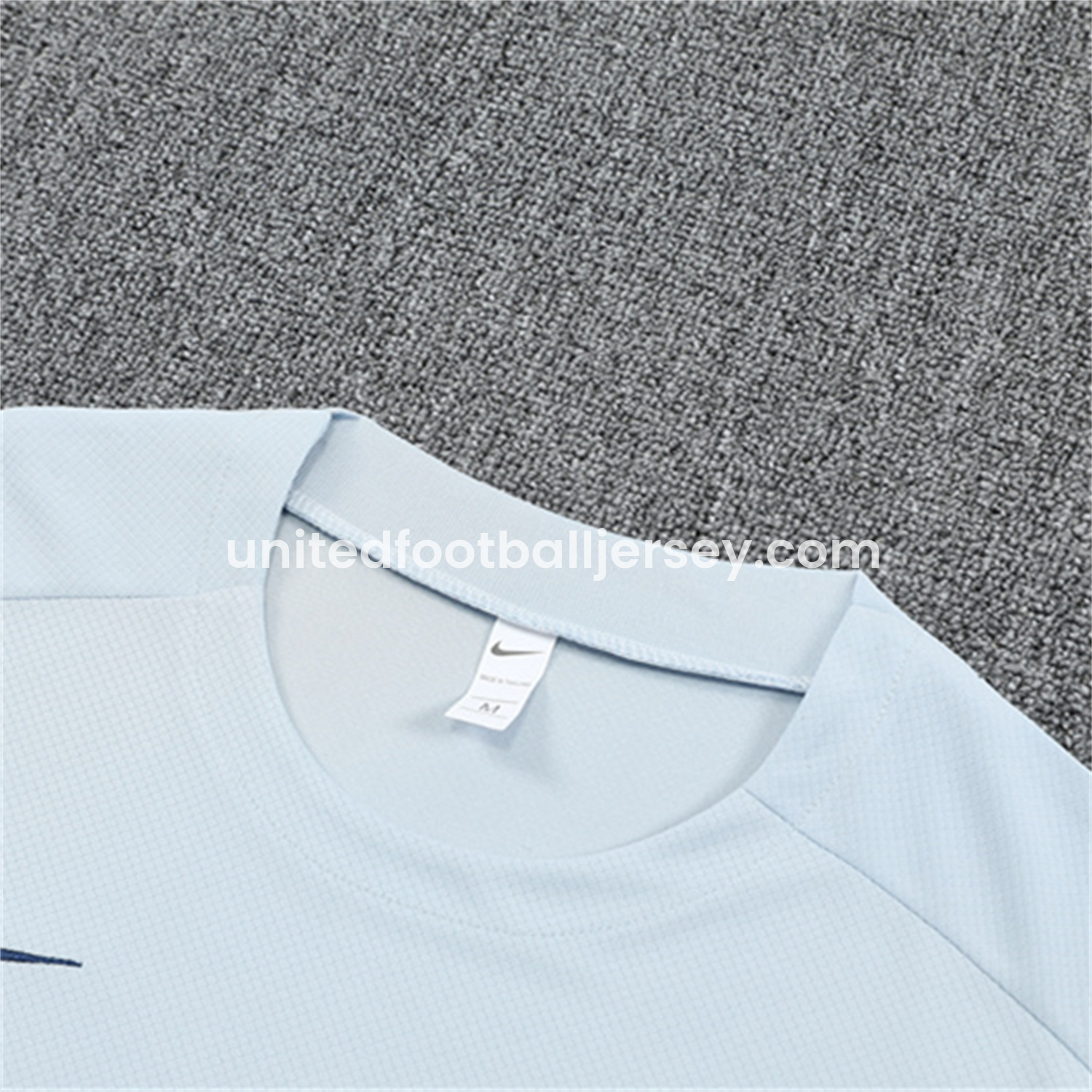 unitedfutballjersey-Inter Milan 25-26 Short-Sleeve Kids Training Set - Light Grey Top & Blue Shorts