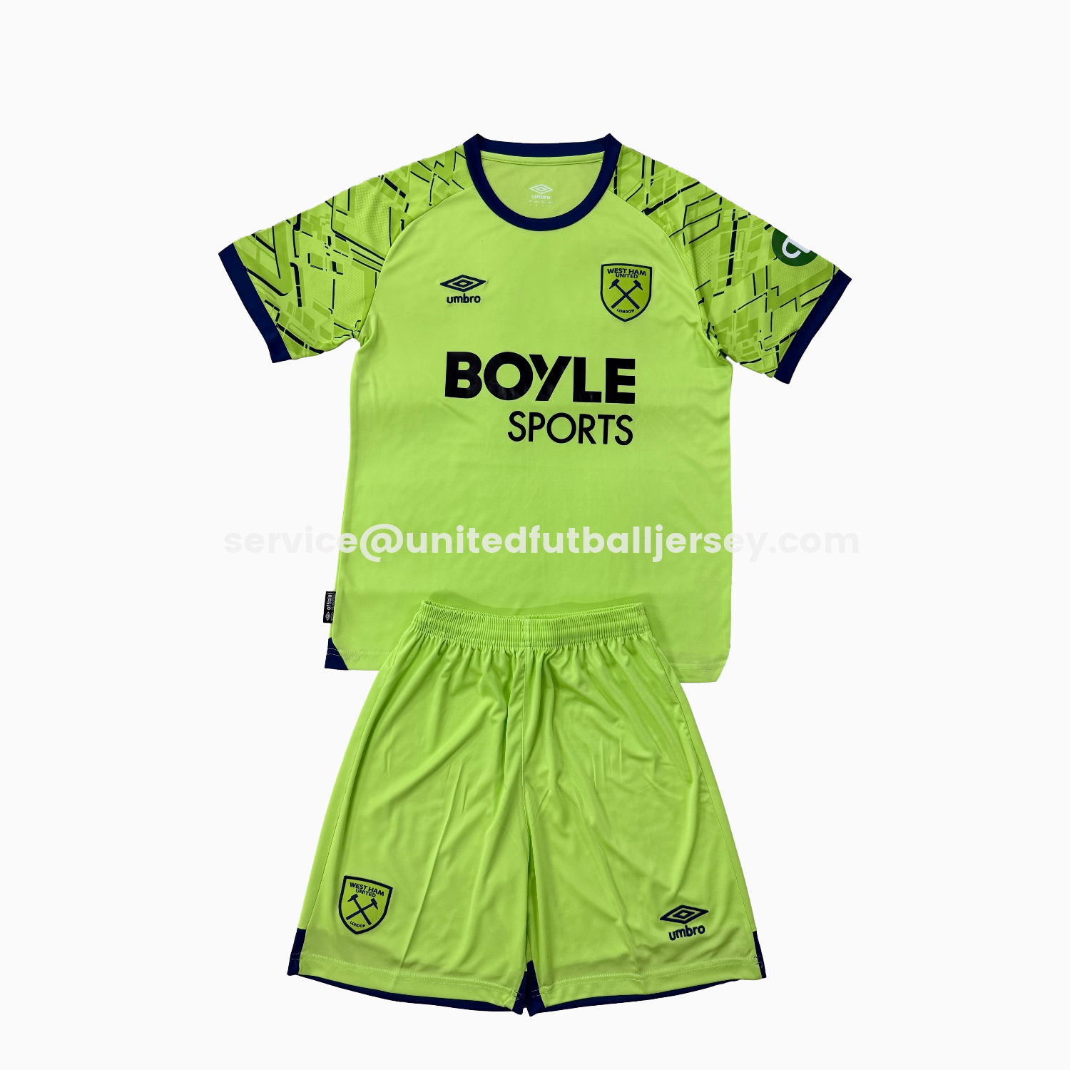 unitedfutballjersey-West Ham United 25-26 Green Goalkeeper Men's Adult Jersey Set - Fans Version