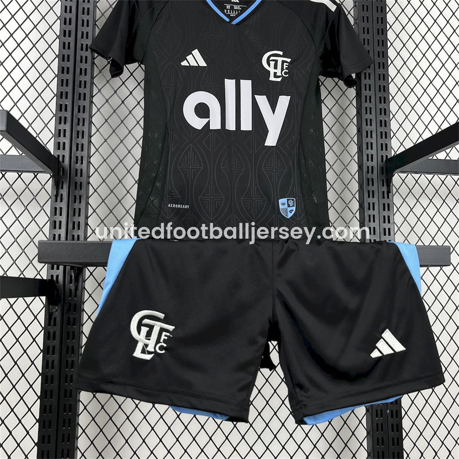 unitedfutballjersey-Charlotte 2025 Away Kids Kit