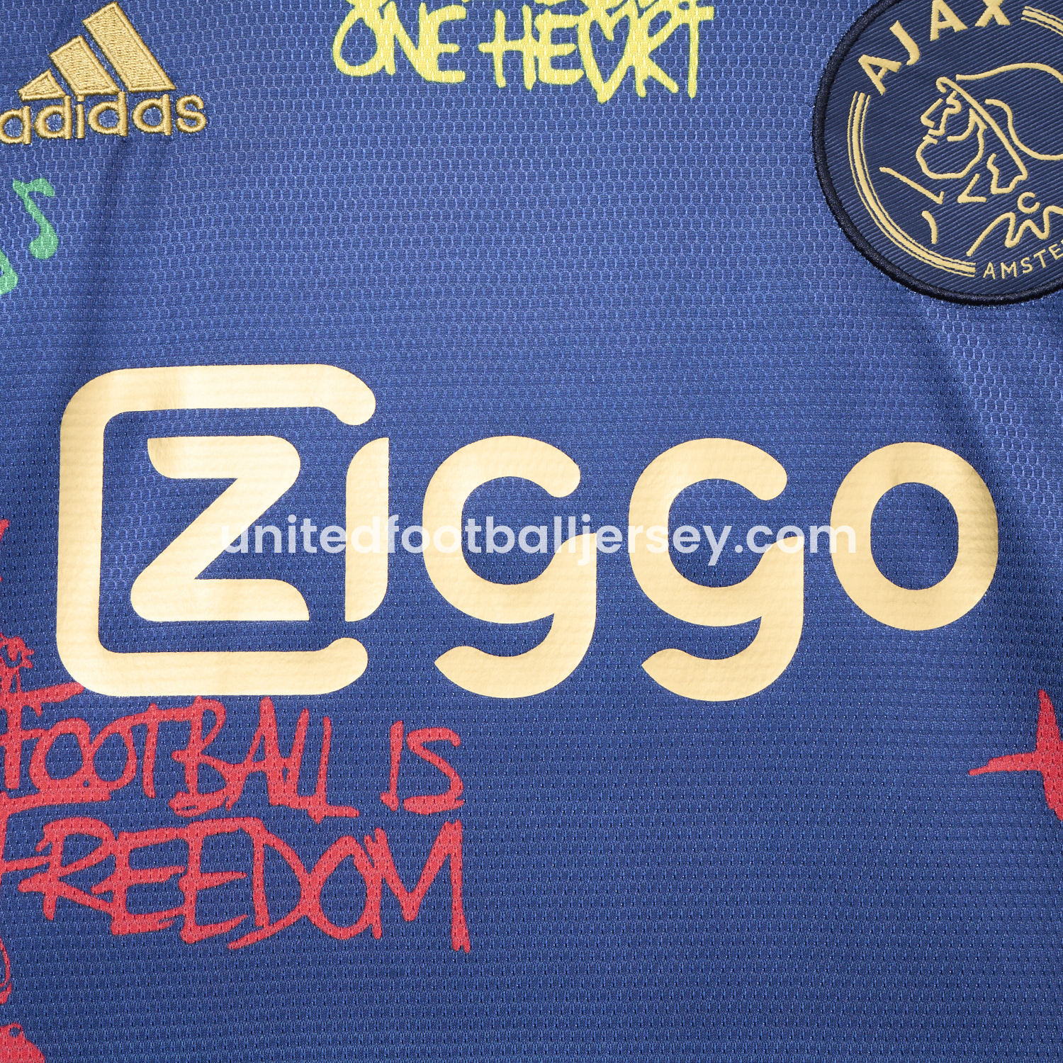 unitedfutballjersey-Ajax x B-O-B Marly 2025-26 40th Blue Special Edition Jersey - Fans Version