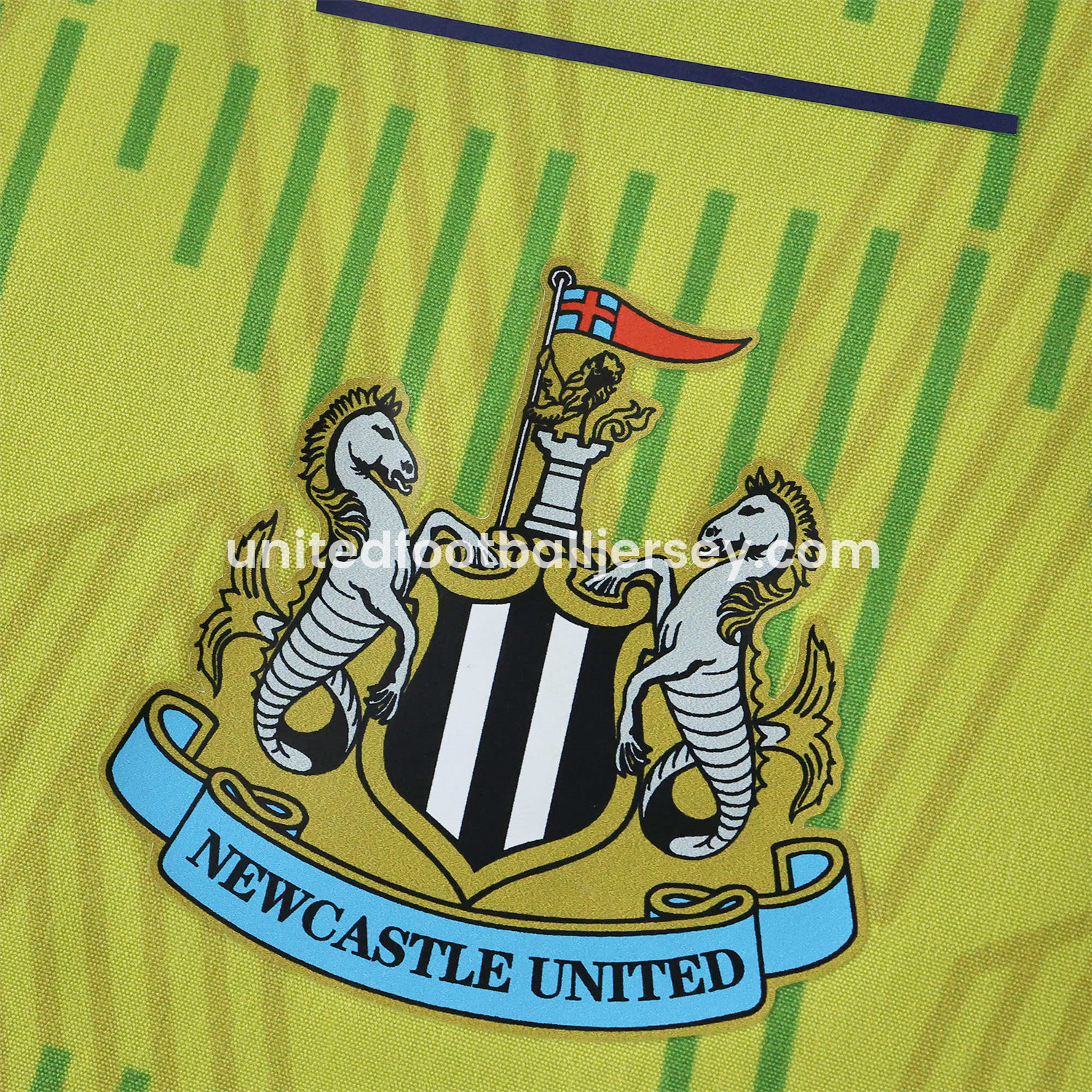 unitedfutballjersey-Newcastle United 24-25 Retro Style Double Sided Reversible Windbreaker - Green & Yellow