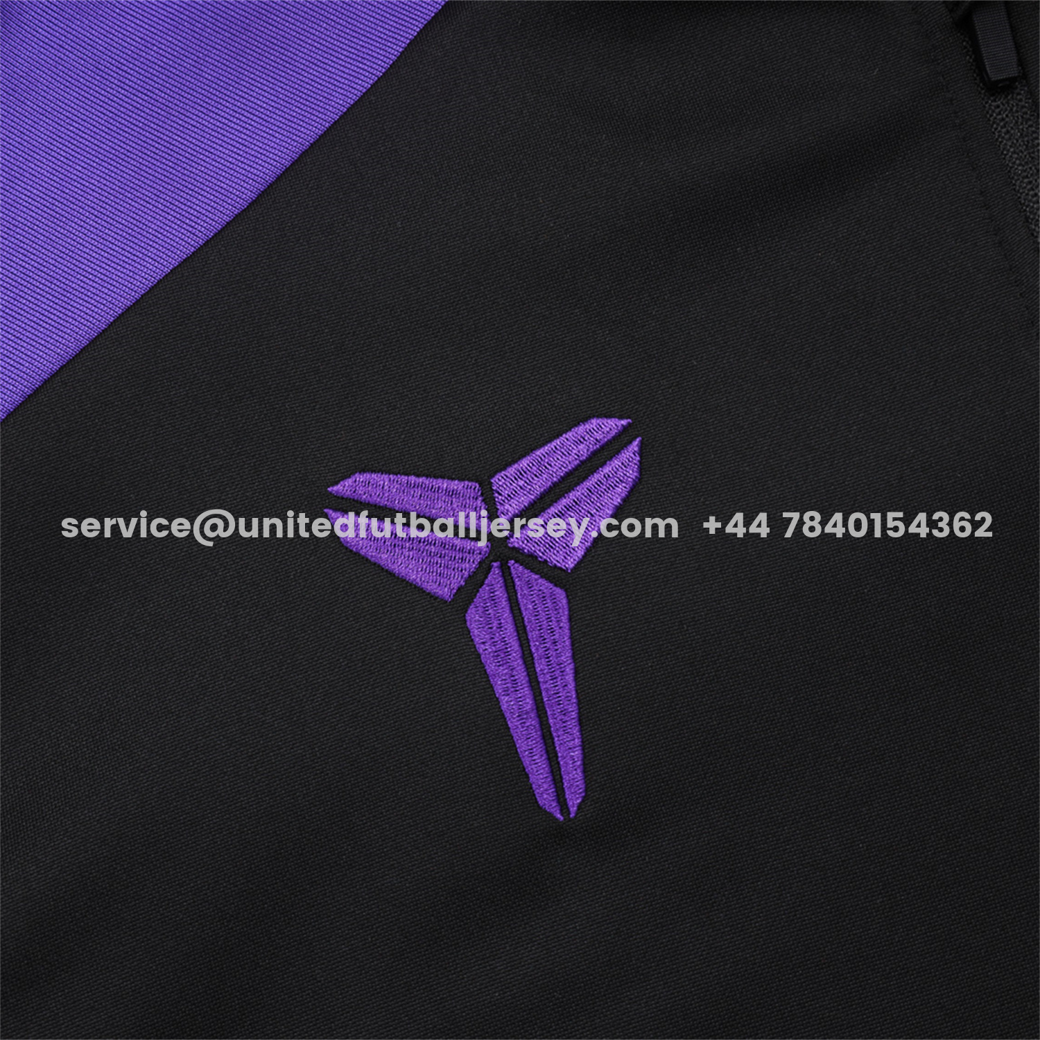 unitedfutballjersey-Barcelona X KB 25-26 Long Sleeve Training Set - Black Top with Purple Badge and Black Pants