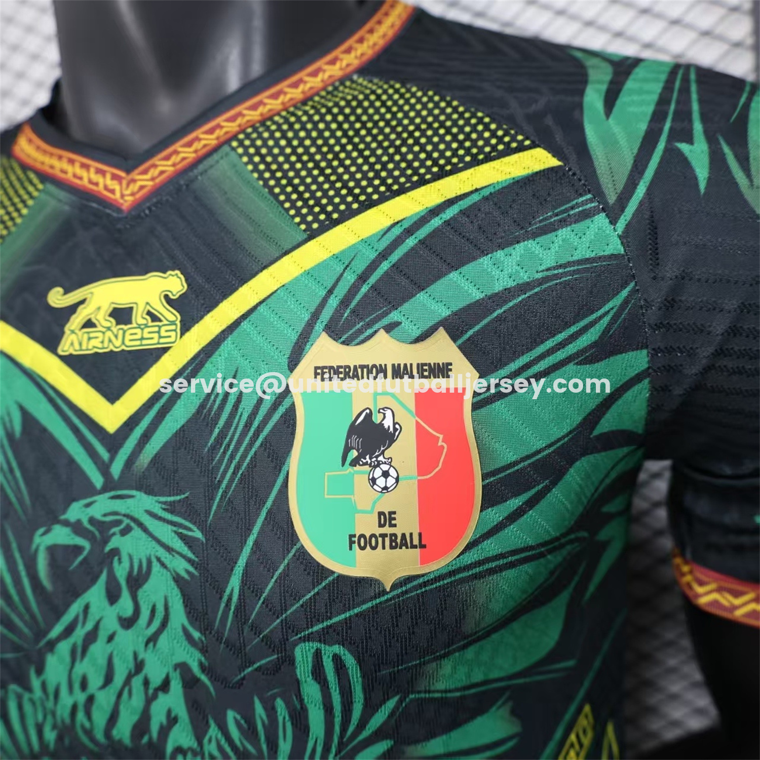 unitedfutballjersey-Mali 2026 Eagle Black Green Jersey - Player Version