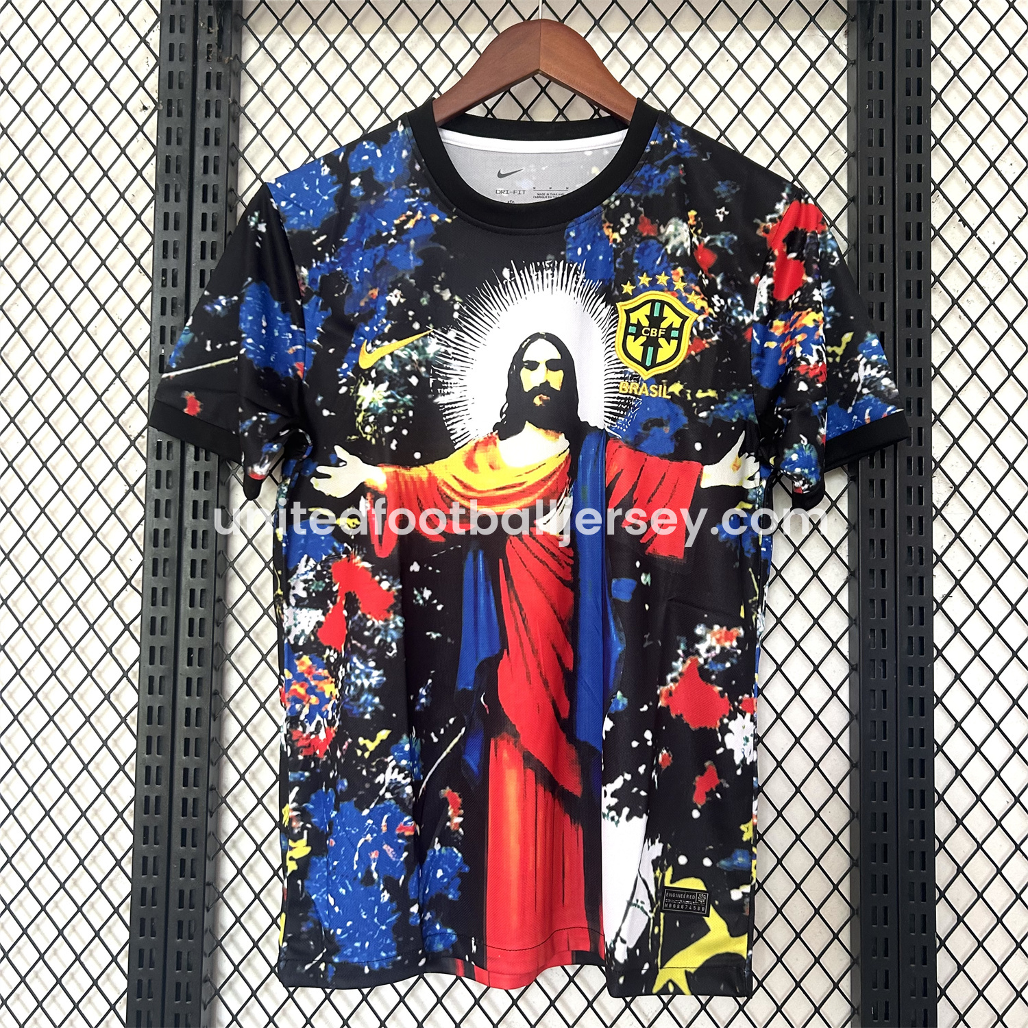unitedfutballjersey-Brazil 25-26 Colorful Jesus Statue Special Colorful Graffiti Jersey - Fans Version